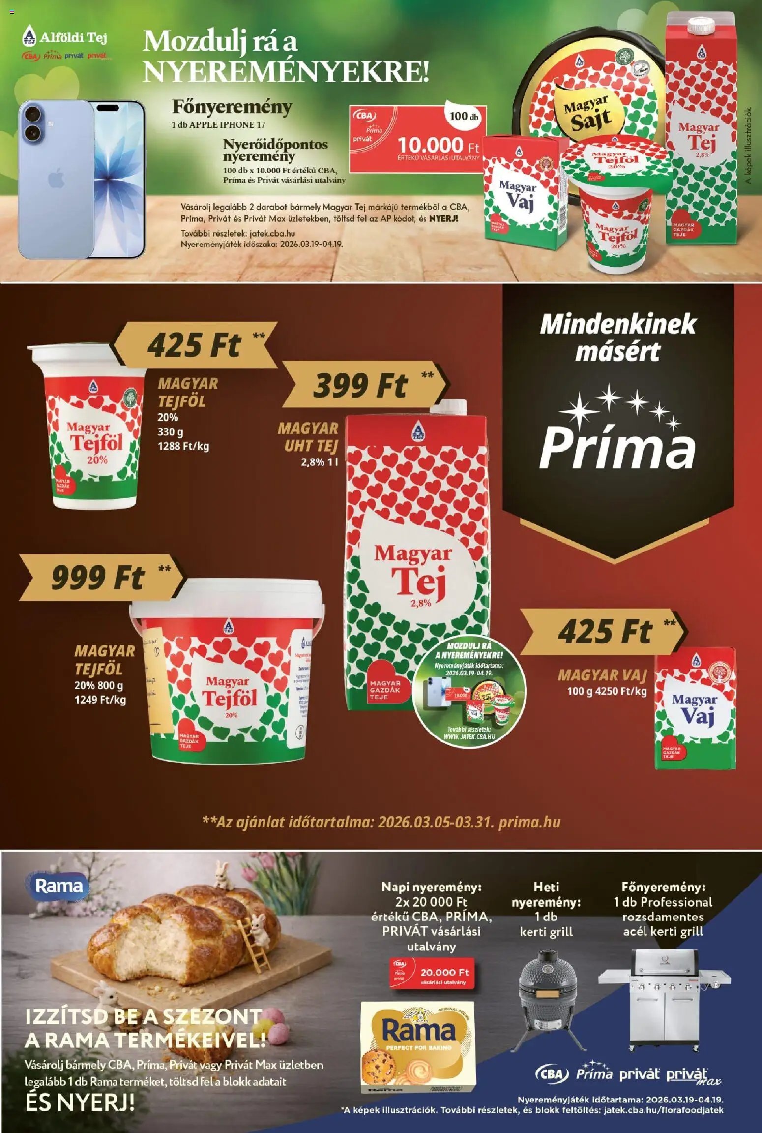 CBA Príma újság 2026.03.26. CBA Príma akciós újság (2026-03-26 - 2026-04-04)