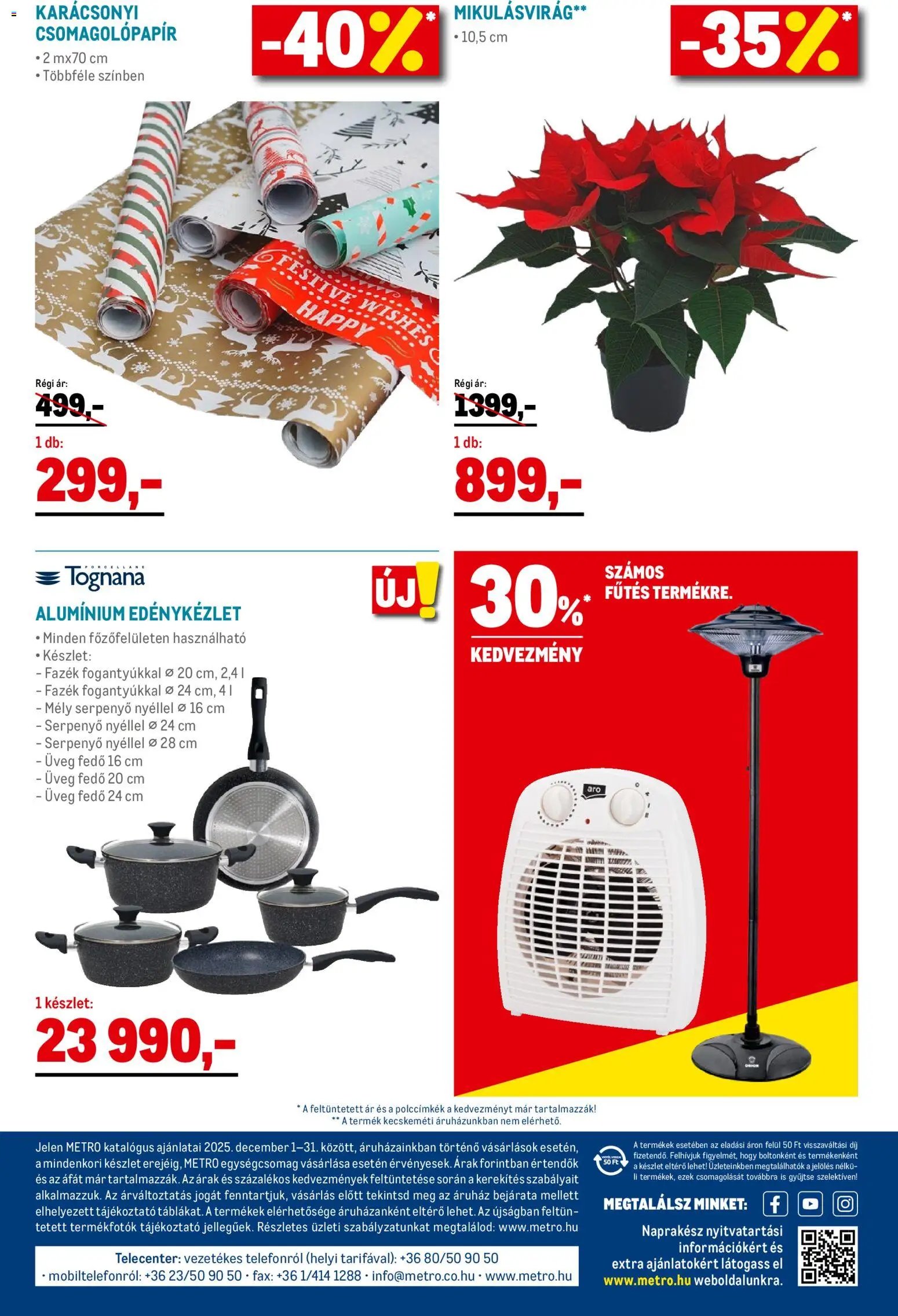 Metro újság 2025.12.01. Élelmiszer és Szezonális katalógus 2025/12 (2025-12-01 - 2025-12-31)