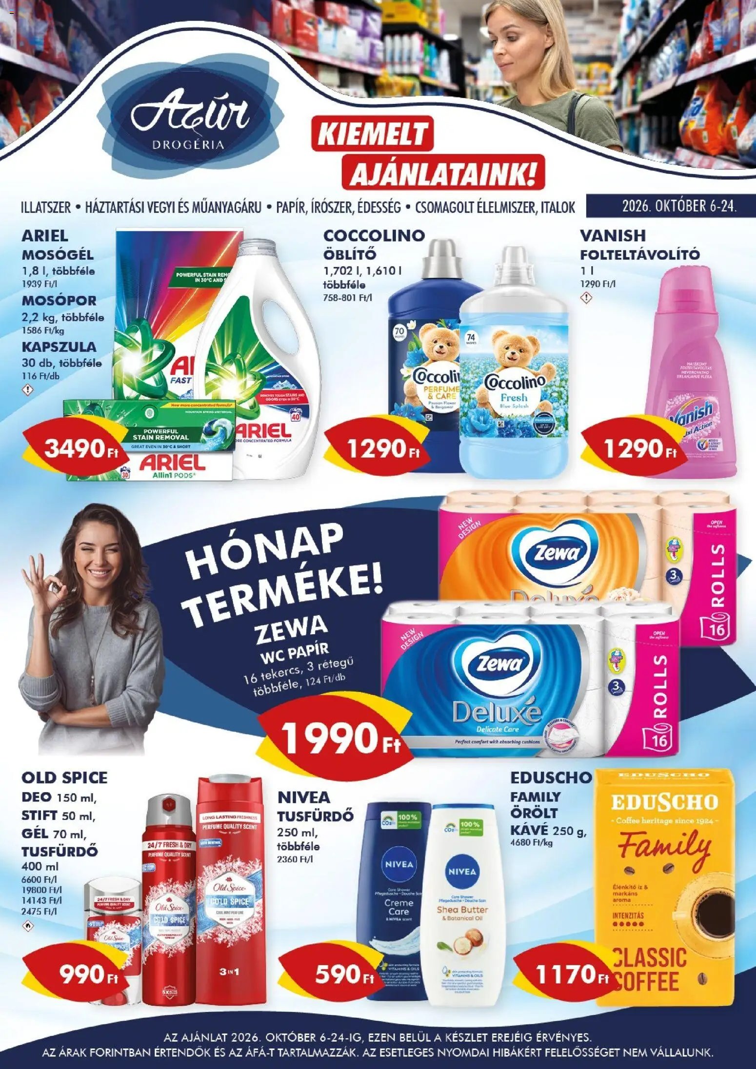 Azur újság 2026.10.06. Azur akciós újság