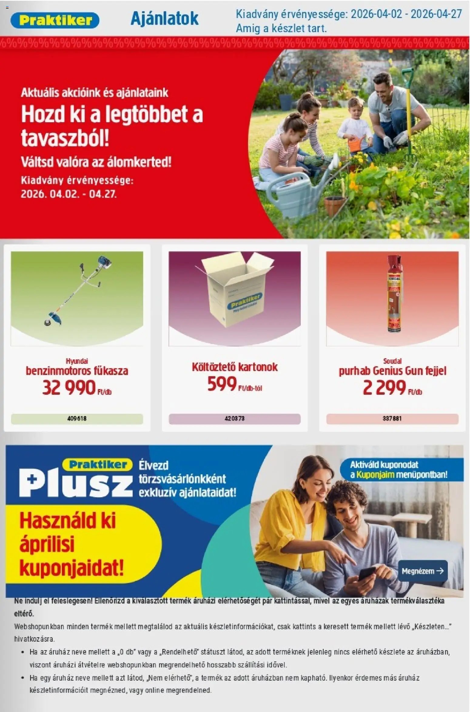 Praktiker újság 2026.04.02. Praktiker akciós újság (2026-04-02 - 2026-04-27)