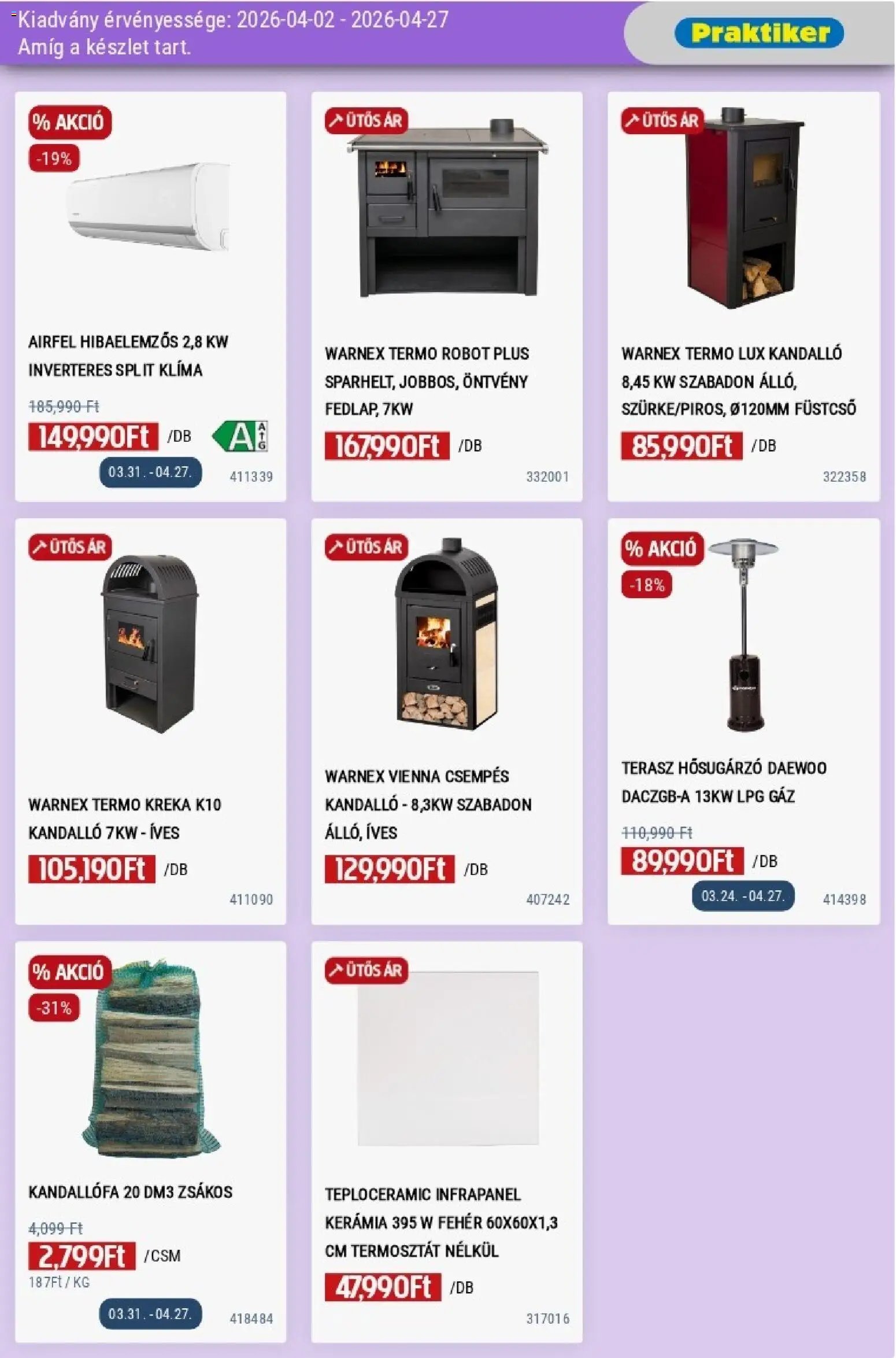 Praktiker újság 2026.04.02. Praktiker akciós újság (2026-04-02 - 2026-04-27)
