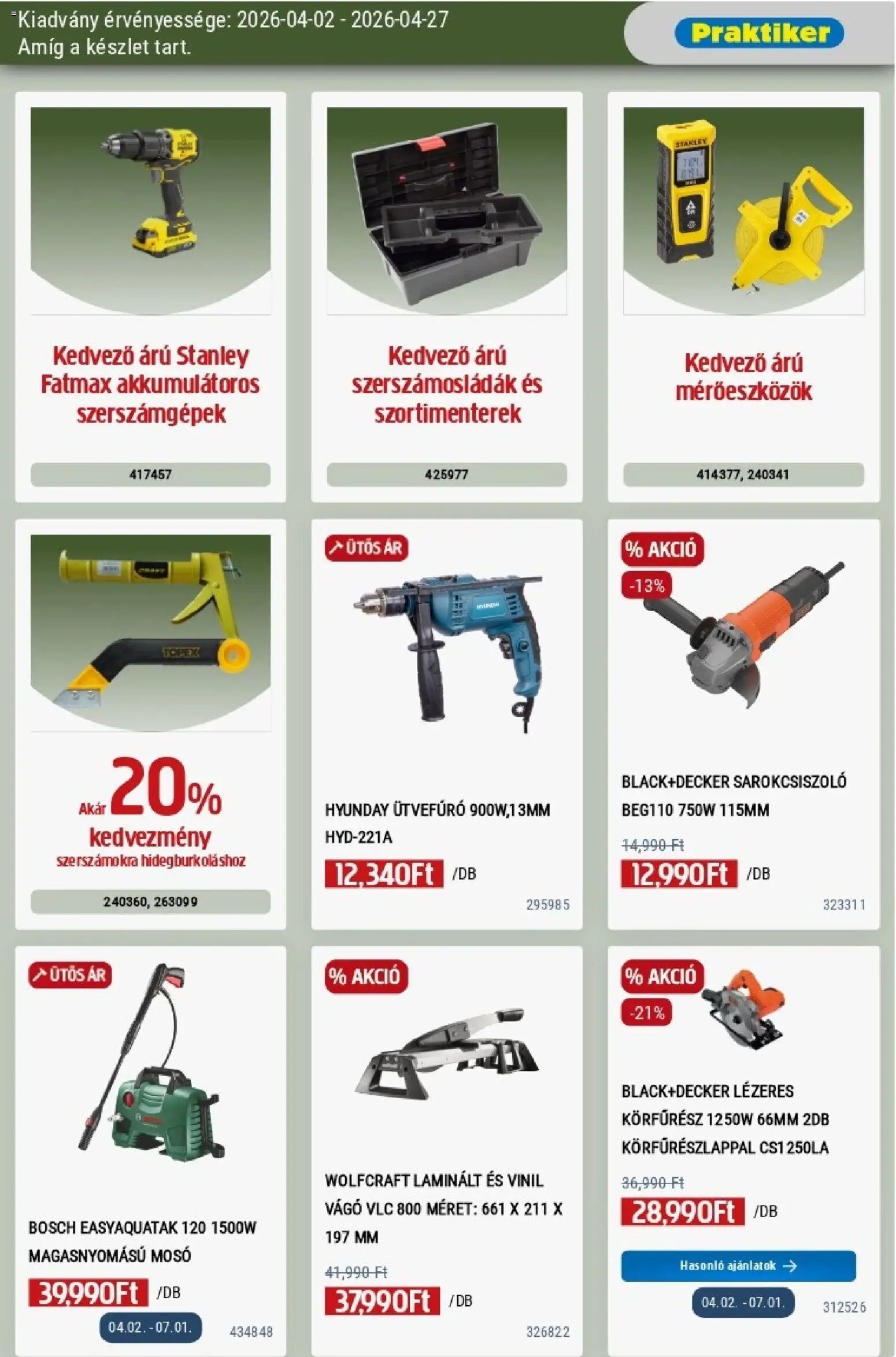 Praktiker újság 2026.04.02. Praktiker akciós újság (2026-04-02 - 2026-04-27)