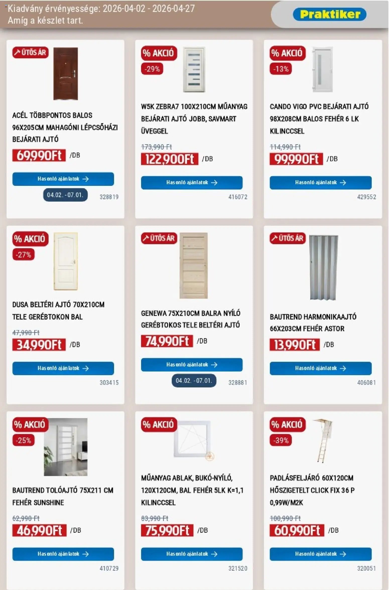 Praktiker újság 2026.04.02. Praktiker akciós újság (2026-04-02 - 2026-04-27)