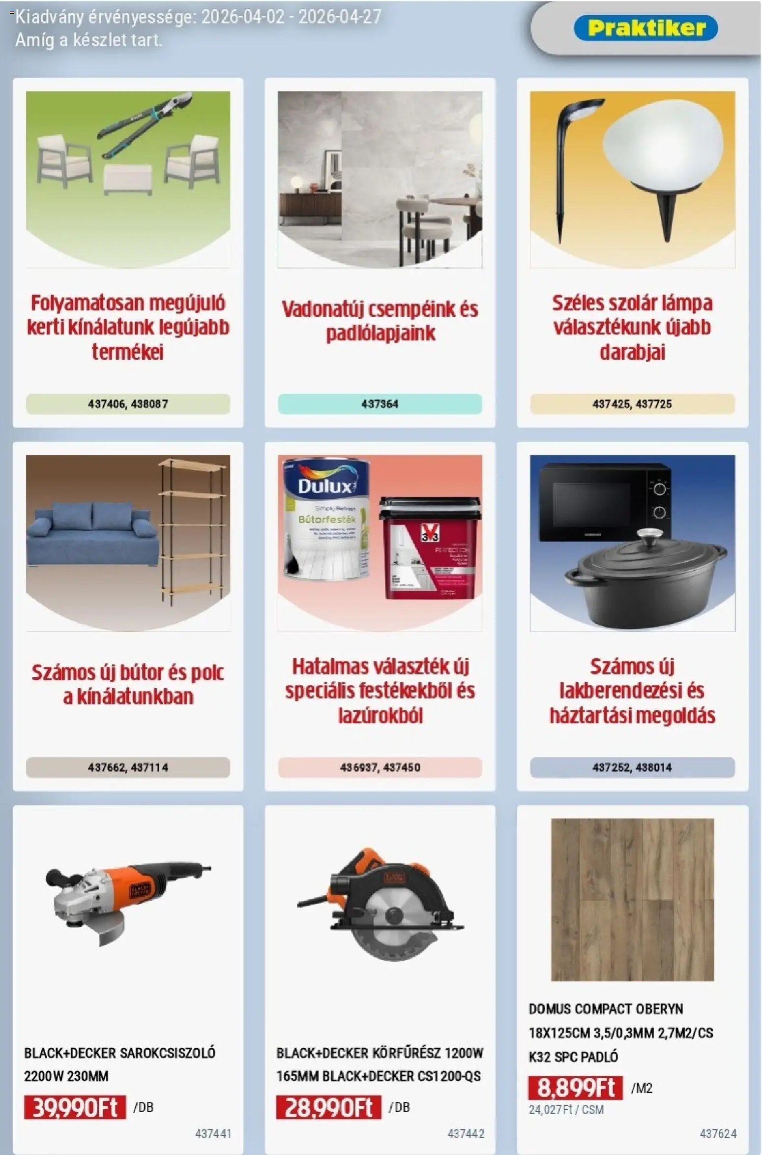 Praktiker újság 2026.04.02. Praktiker akciós újság (2026-04-02 - 2026-04-27)