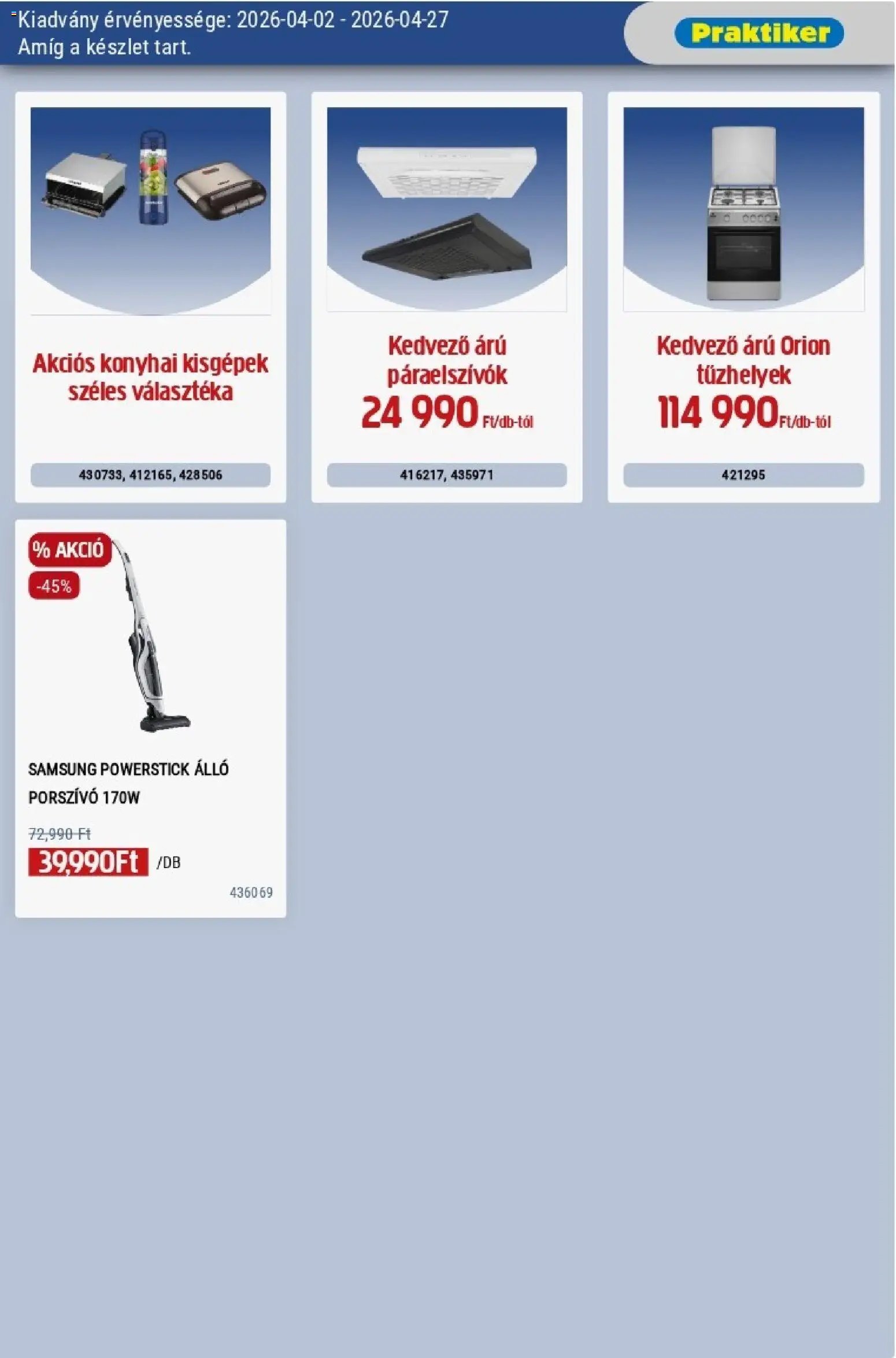 Praktiker újság 2026.04.02. Praktiker akciós újság (2026-04-02 - 2026-04-27)