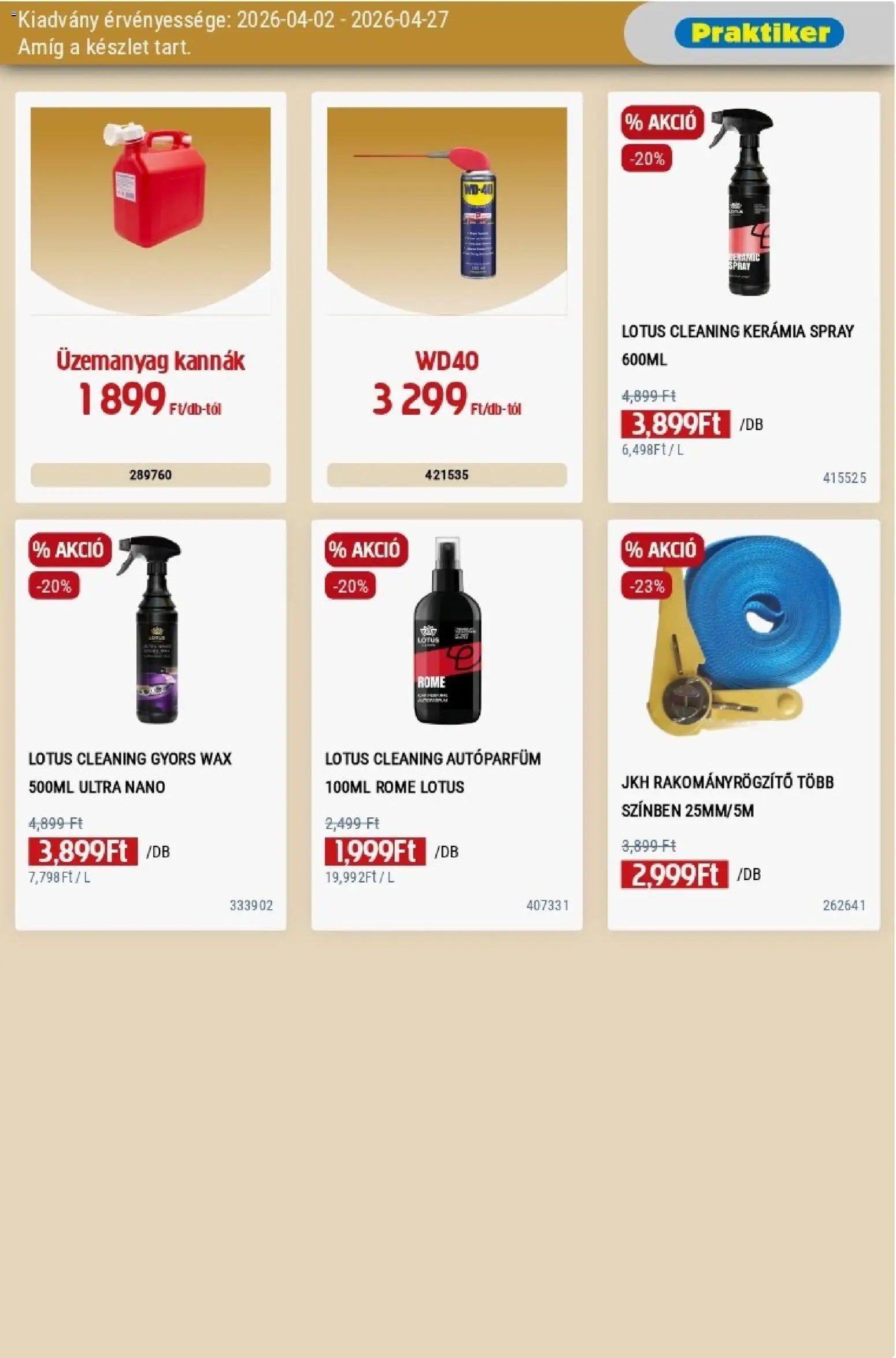 Praktiker újság 2026.04.02. Praktiker akciós újság (2026-04-02 - 2026-04-27)