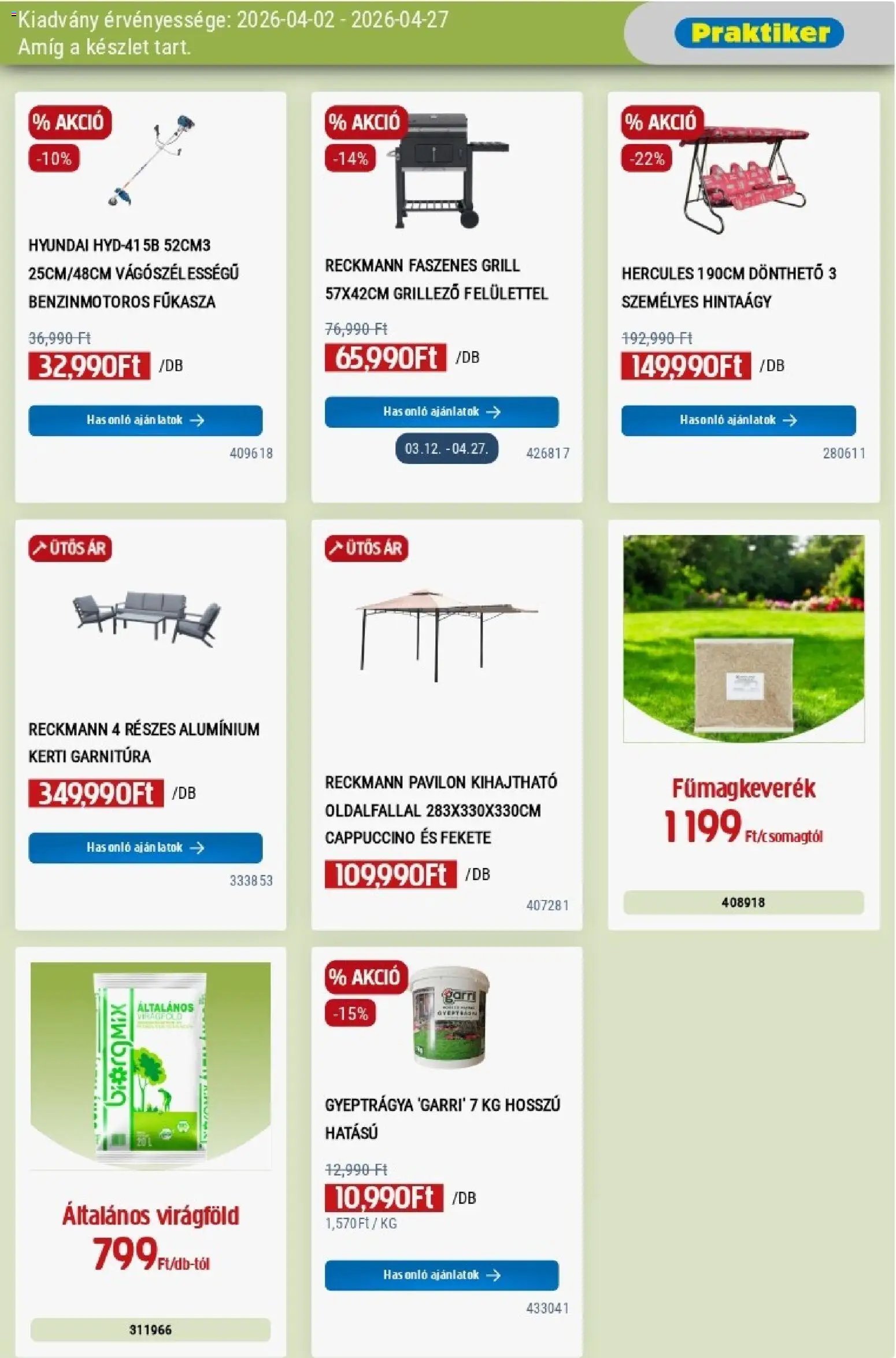 Praktiker újság 2026.04.02. Praktiker akciós újság (2026-04-02 - 2026-04-27)