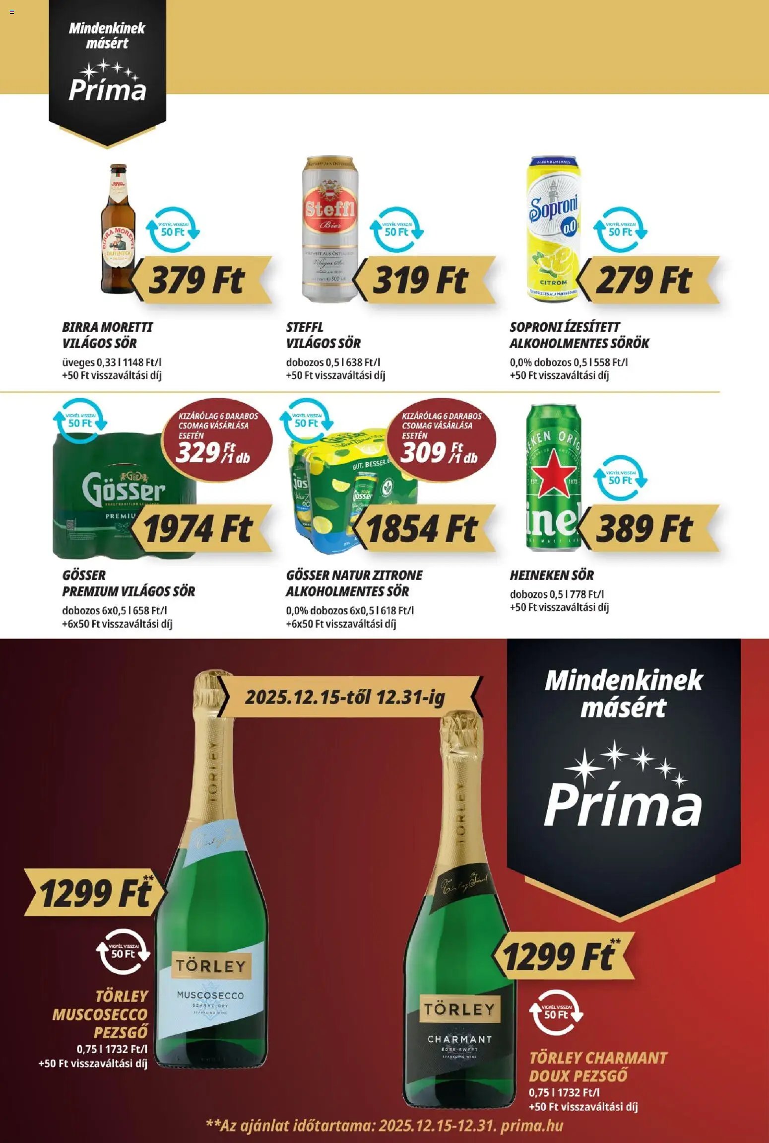 CBA Príma újság 2025.12.13. Akciós újság CBA Príma (2025-12-13 - 2025-12-31)