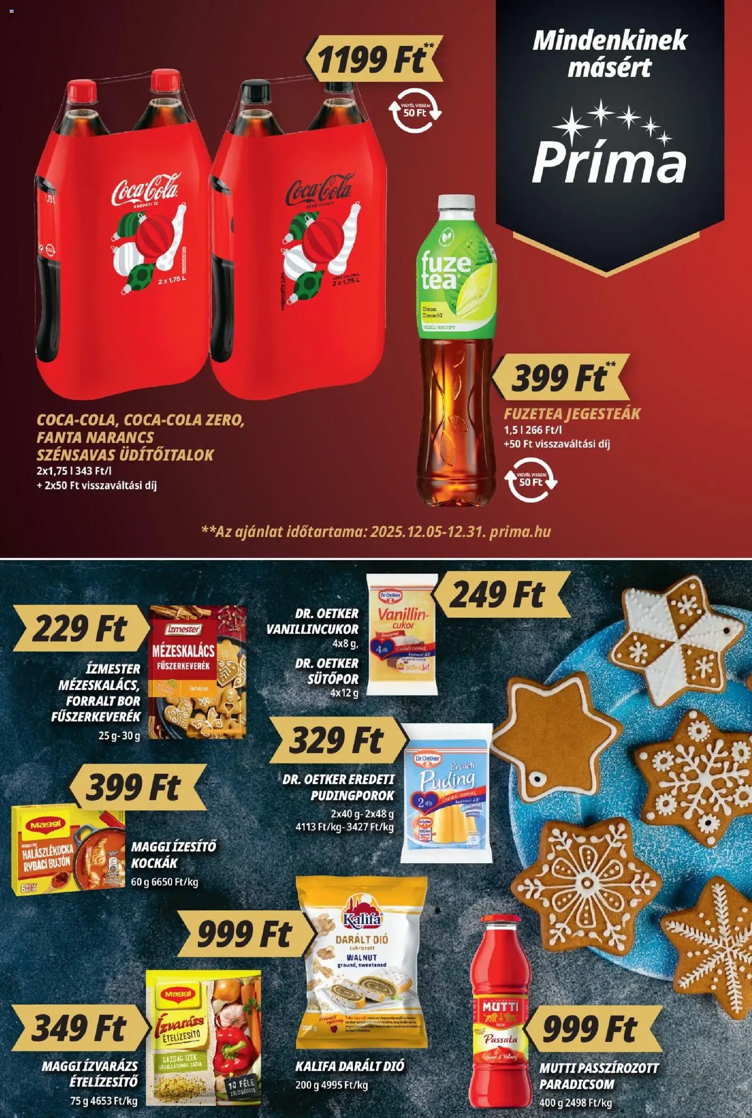 CBA Príma újság 2025.12.13. Akciós újság CBA Príma (2025-12-13 - 2025-12-31)