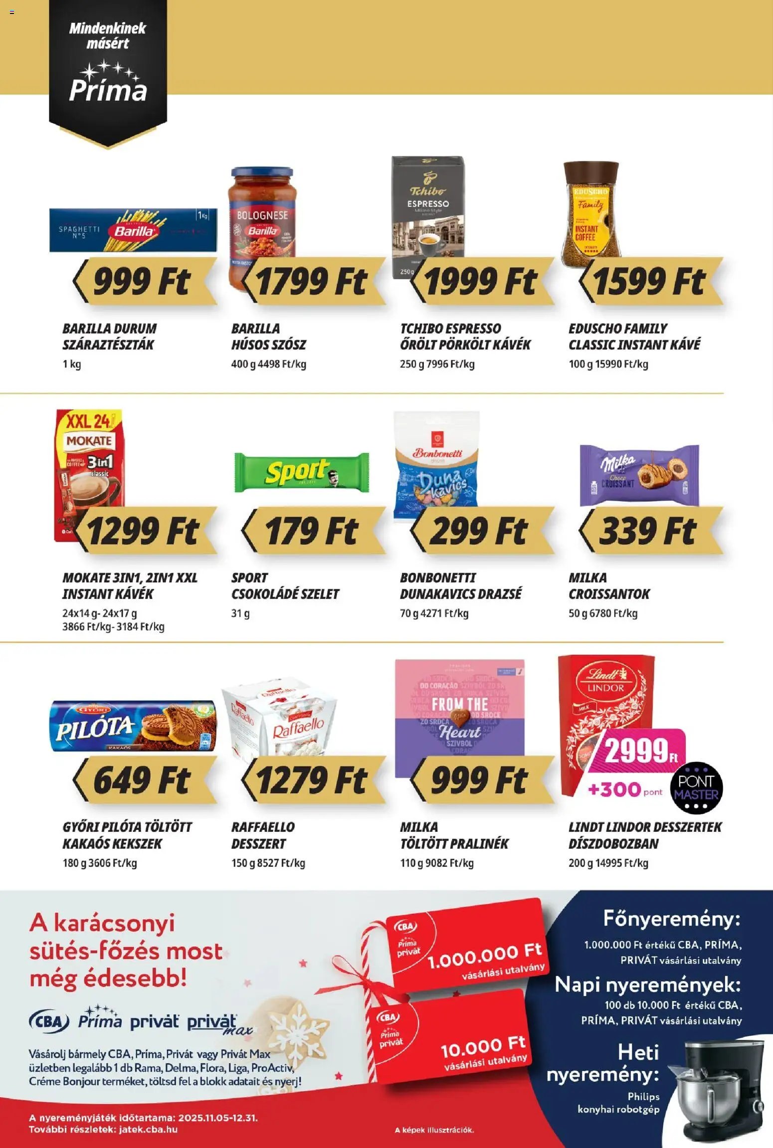 CBA Príma újság 2025.12.13. Akciós újság CBA Príma (2025-12-13 - 2025-12-31)