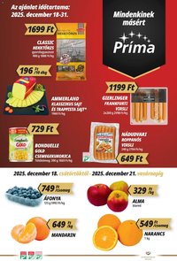 CBA Príma újság 2025.12.13. Akciós újság CBA Príma (2025-12-13 - 2025-12-31)