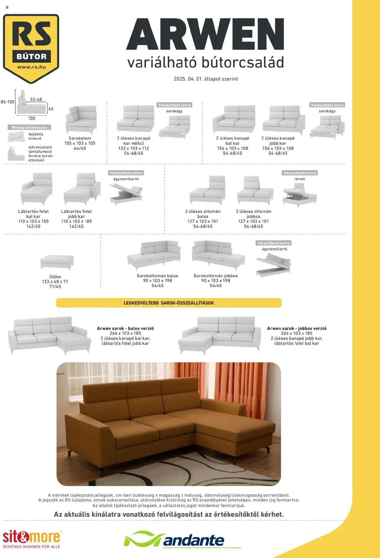 RS Bútor újság 2025.04.08. Arwen elemjegyzék (2025-04-08)