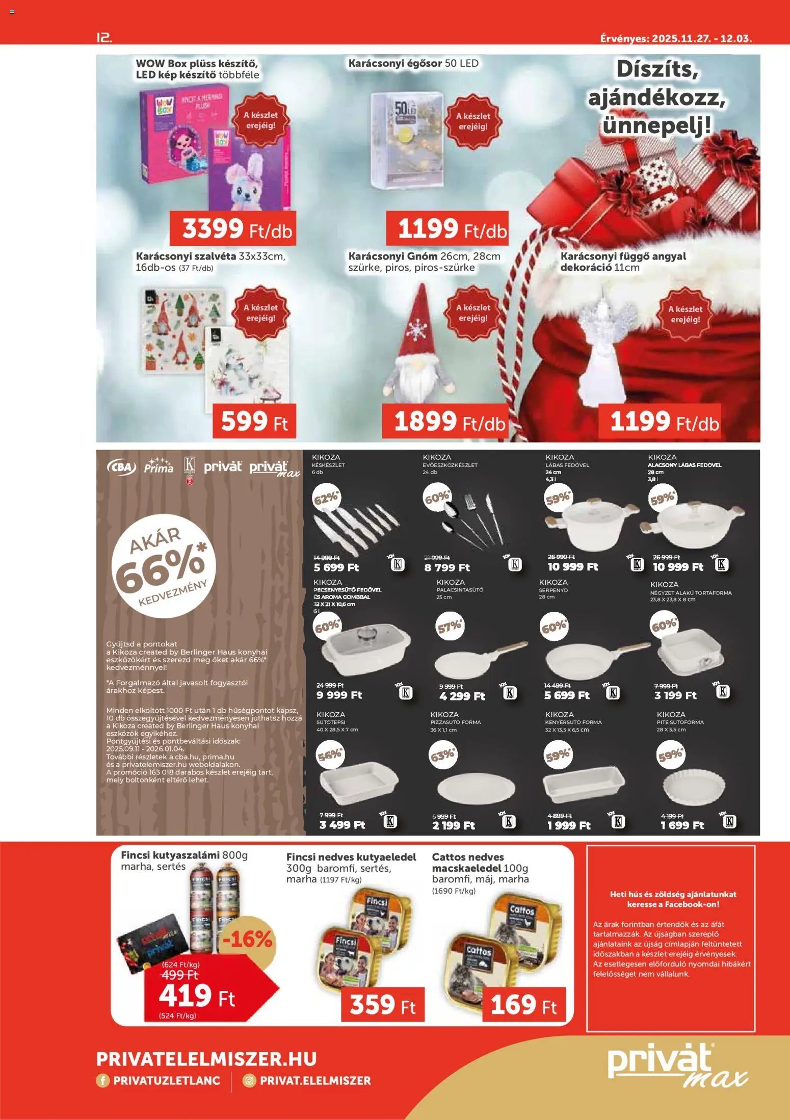 PRIVÁT újság 2025.11.27. Aktuális szórólap MAX (2025-11-27 - 2025-12-03)