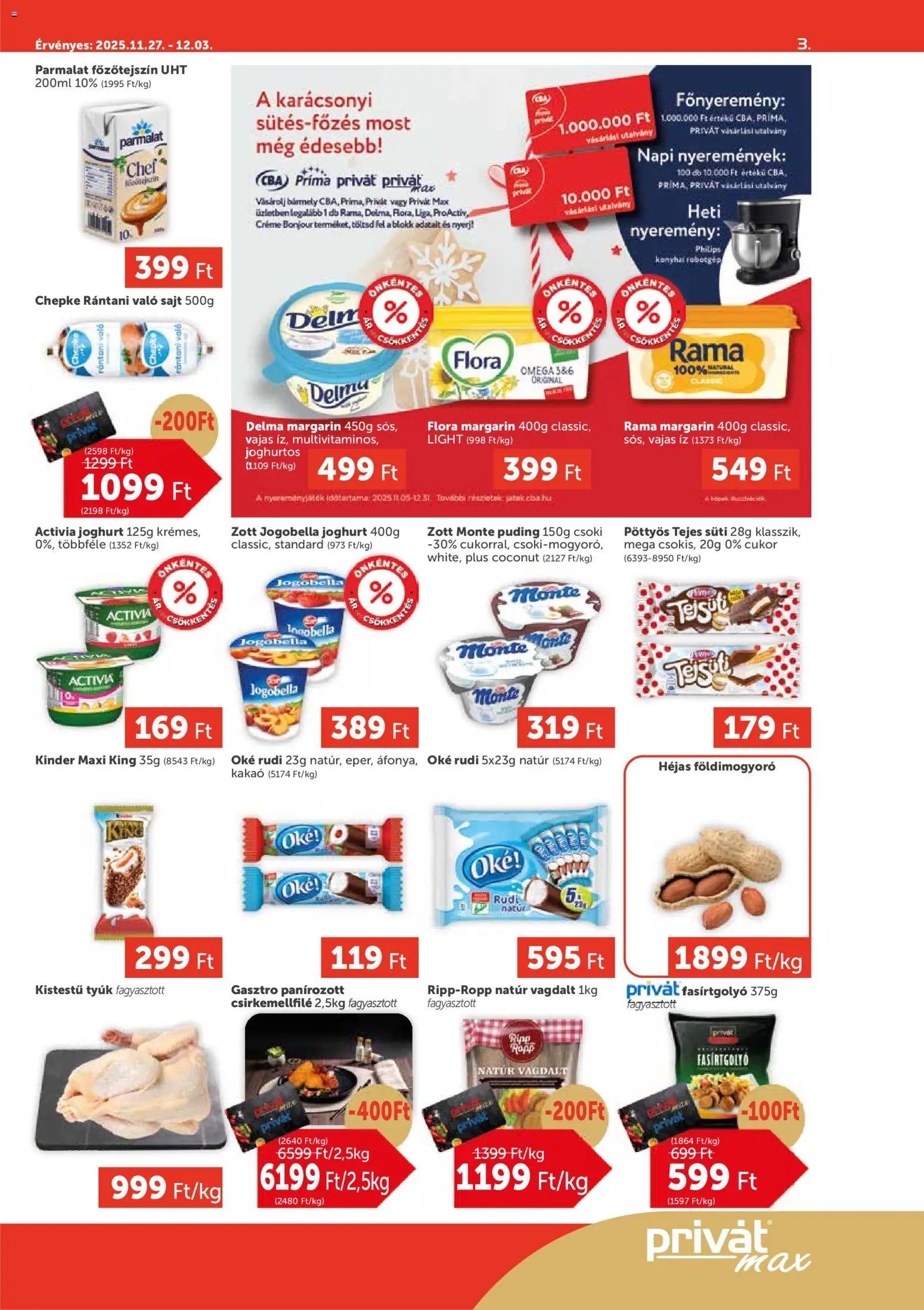 PRIVÁT újság 2025.11.27. Aktuális szórólap MAX (2025-11-27 - 2025-12-03)