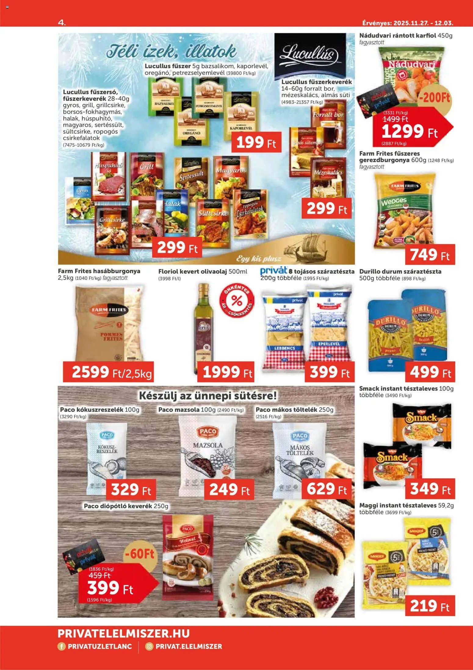 PRIVÁT újság 2025.11.27. Aktuális szórólap MAX (2025-11-27 - 2025-12-03)