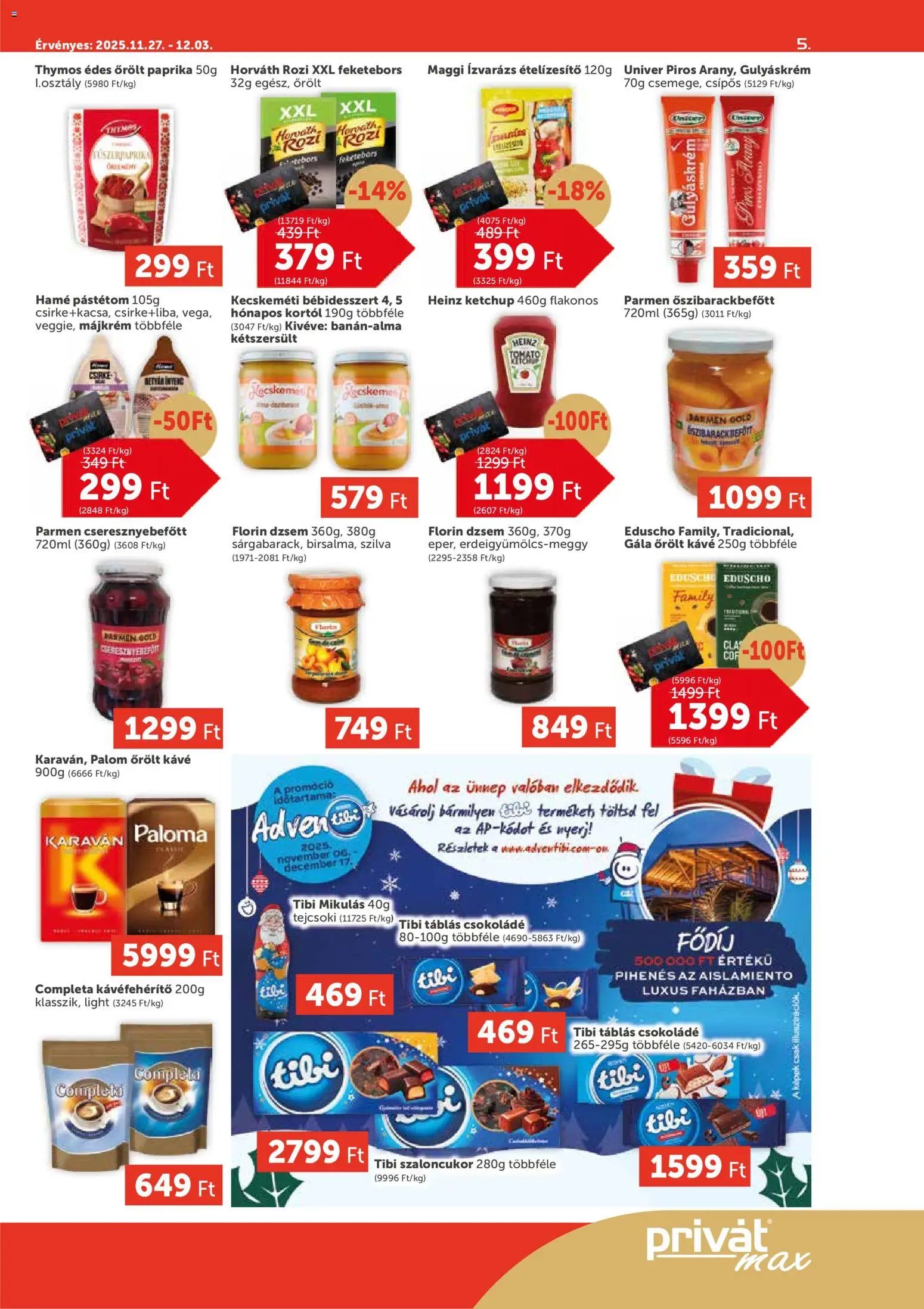 PRIVÁT újság 2025.11.27. Aktuális szórólap MAX (2025-11-27 - 2025-12-03)