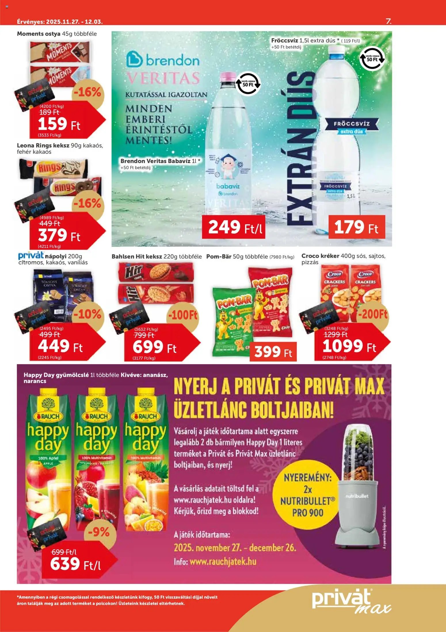 PRIVÁT újság 2025.11.27. Aktuális szórólap MAX (2025-11-27 - 2025-12-03)