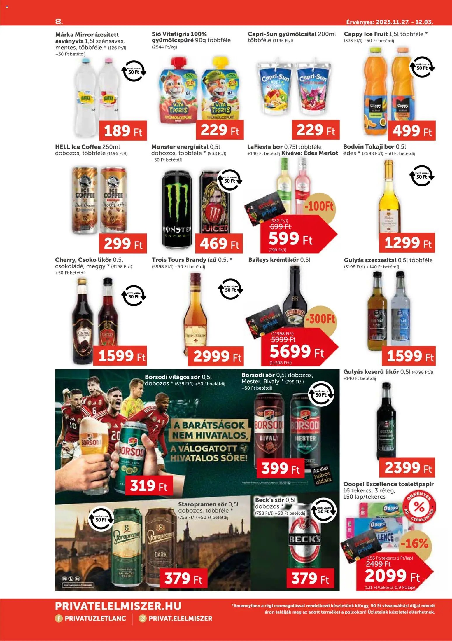 PRIVÁT újság 2025.11.27. Aktuális szórólap MAX (2025-11-27 - 2025-12-03)