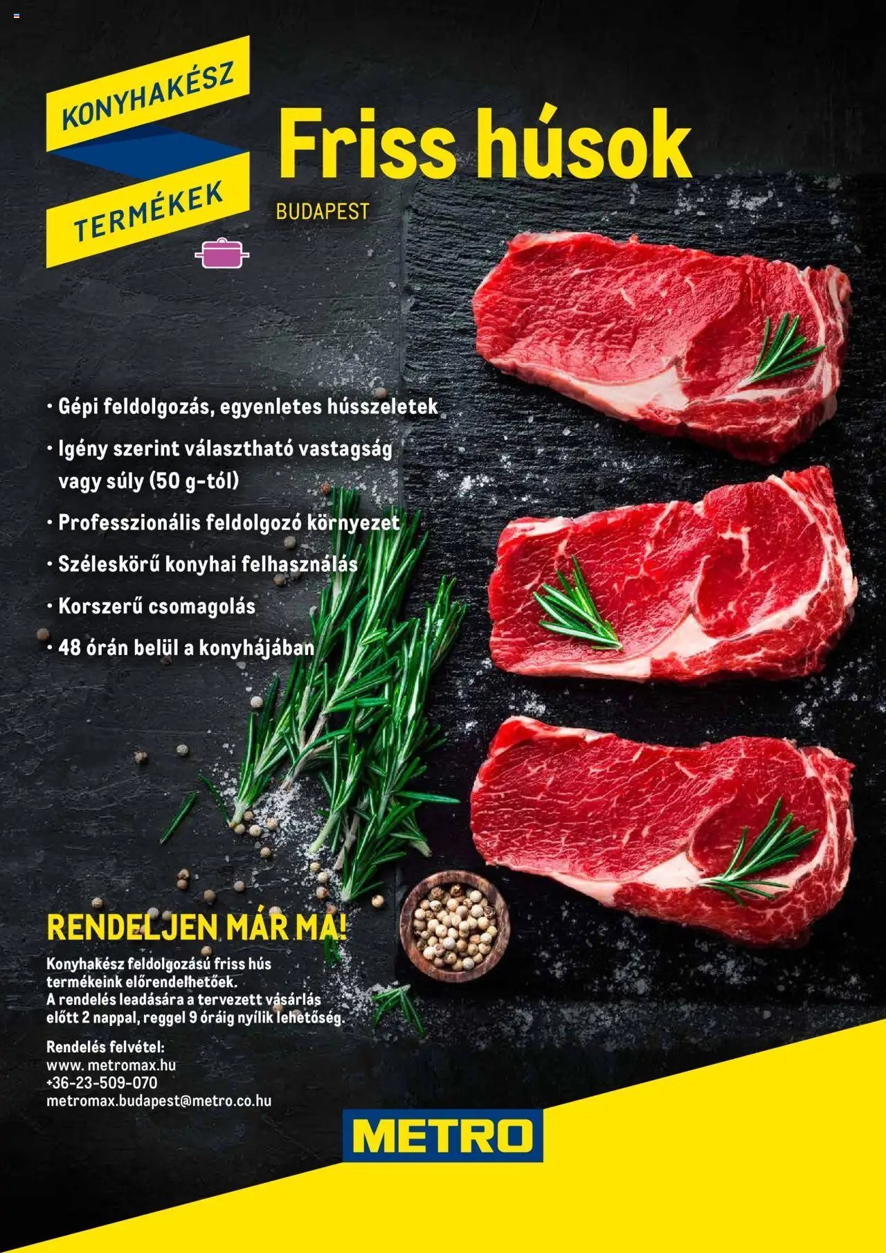 Metro újság 2024.05.03. Konyhakész Húsok Budapest katalógus (2024-05-03)