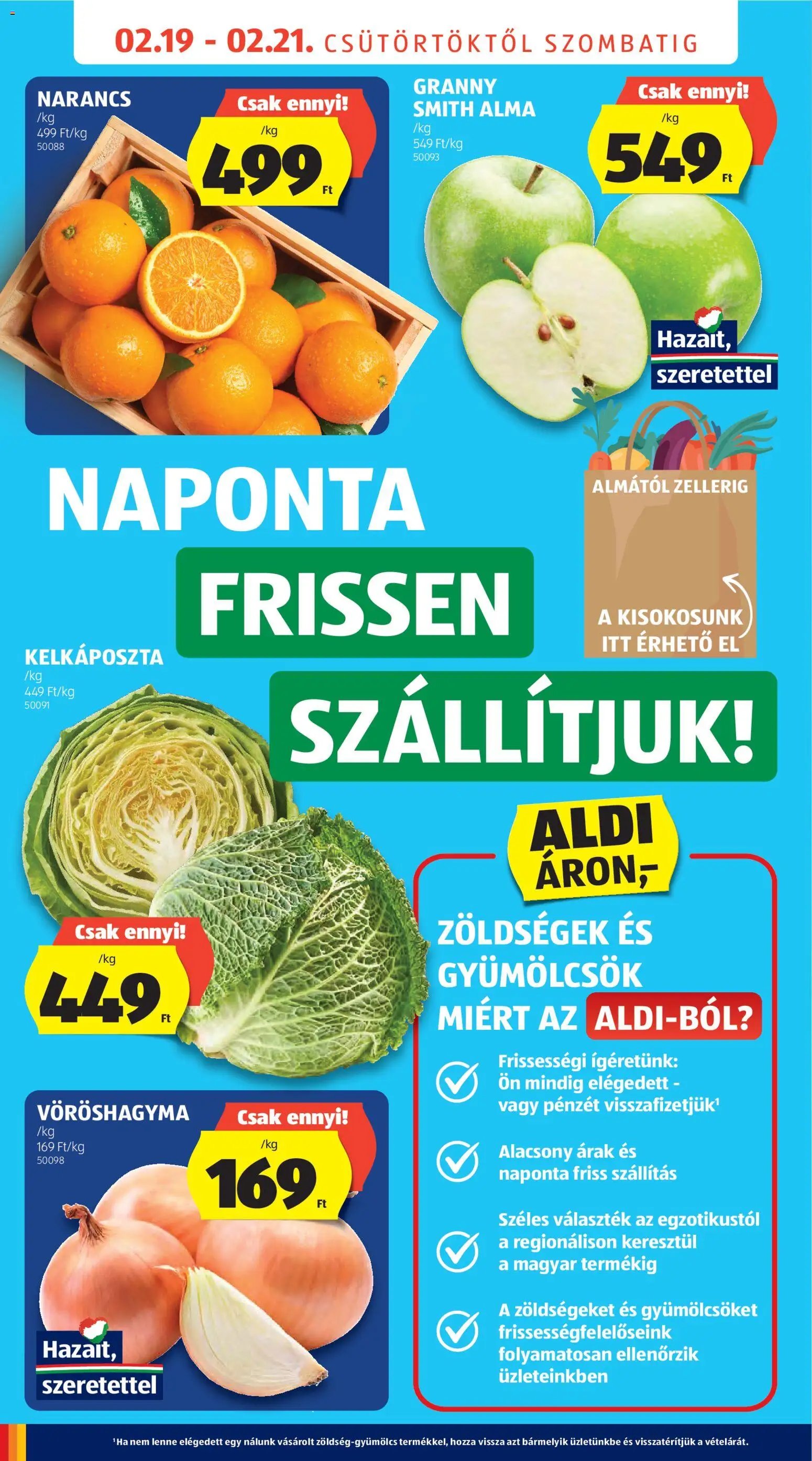 Aldi újság 2026.02.19. Újranyitás: Budapest (2026-02-19 - 2026-02-21)