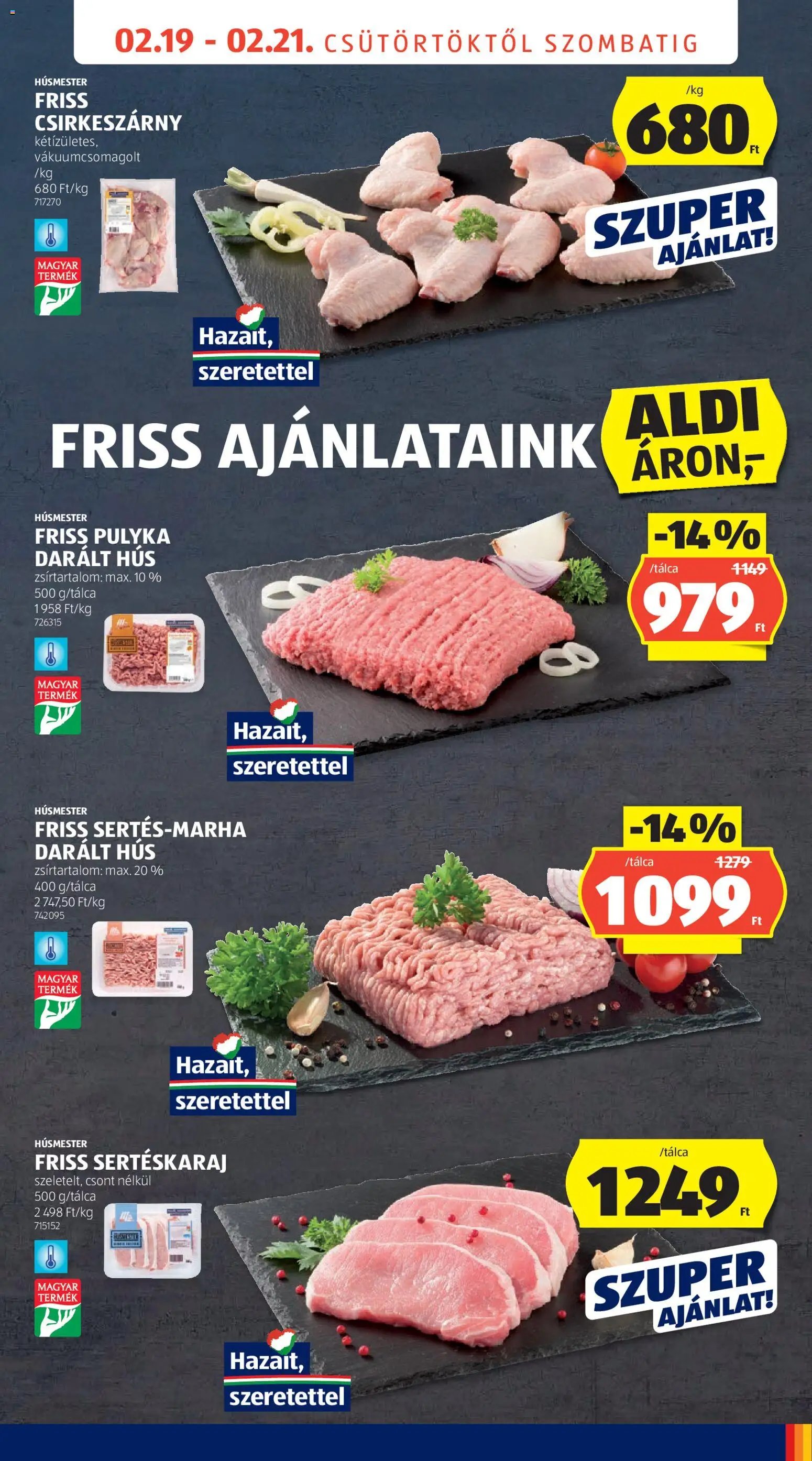 Aldi újság 2026.02.19. Újranyitás: Budapest (2026-02-19 - 2026-02-21)