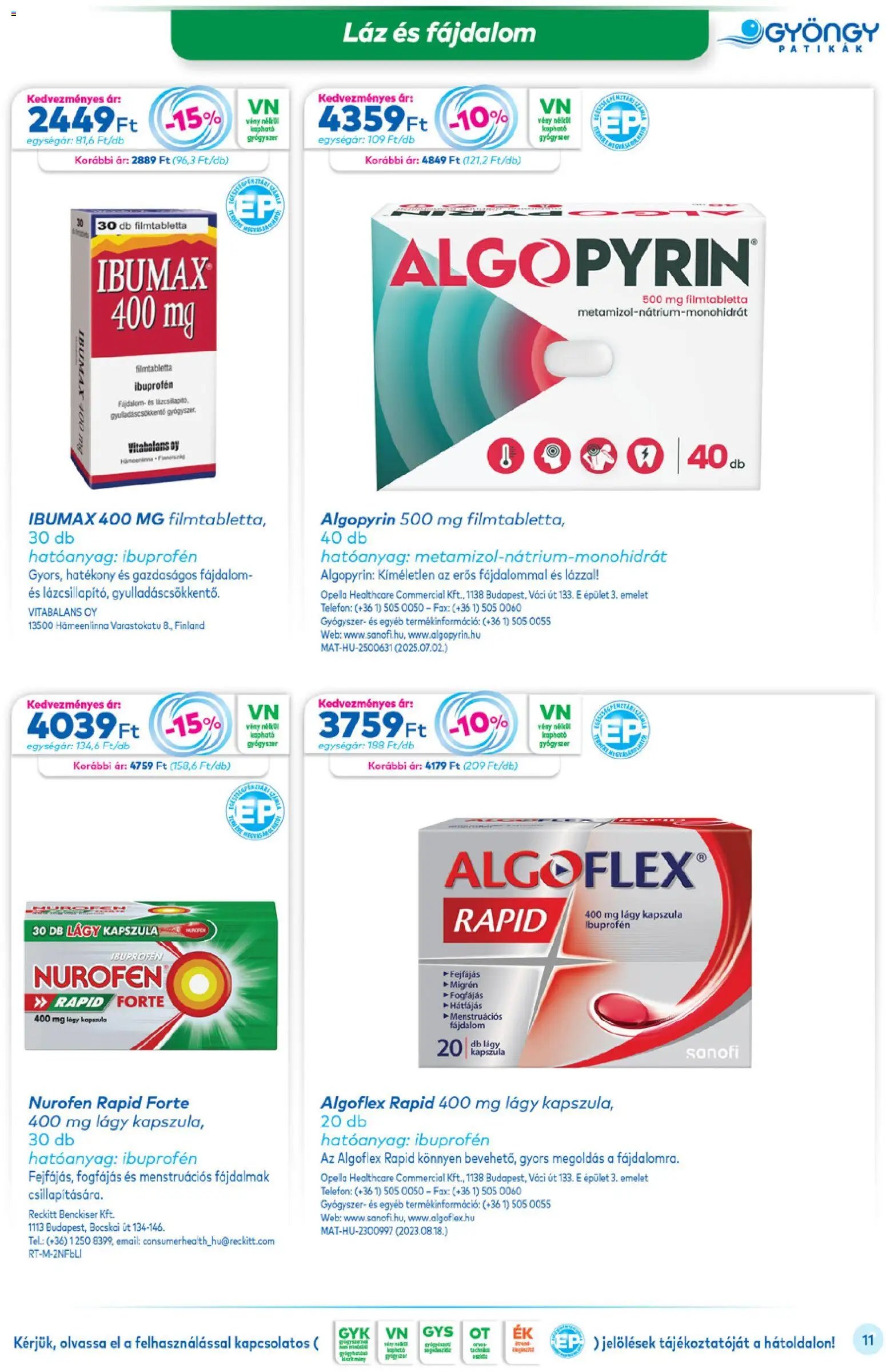 Gyöngy Patikák újság 2025.11.01. Akciós újság Gyöngy Patikák (2025-11-01 - 2025-11-30)