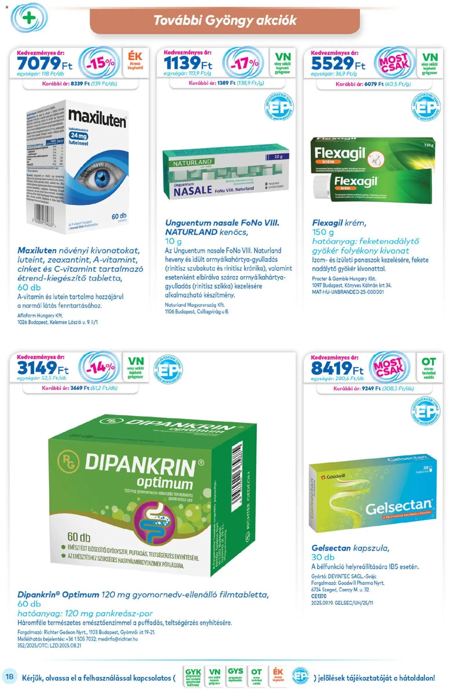 Gyöngy Patikák újság 2025.11.01. Akciós újság Gyöngy Patikák (2025-11-01 - 2025-11-30)