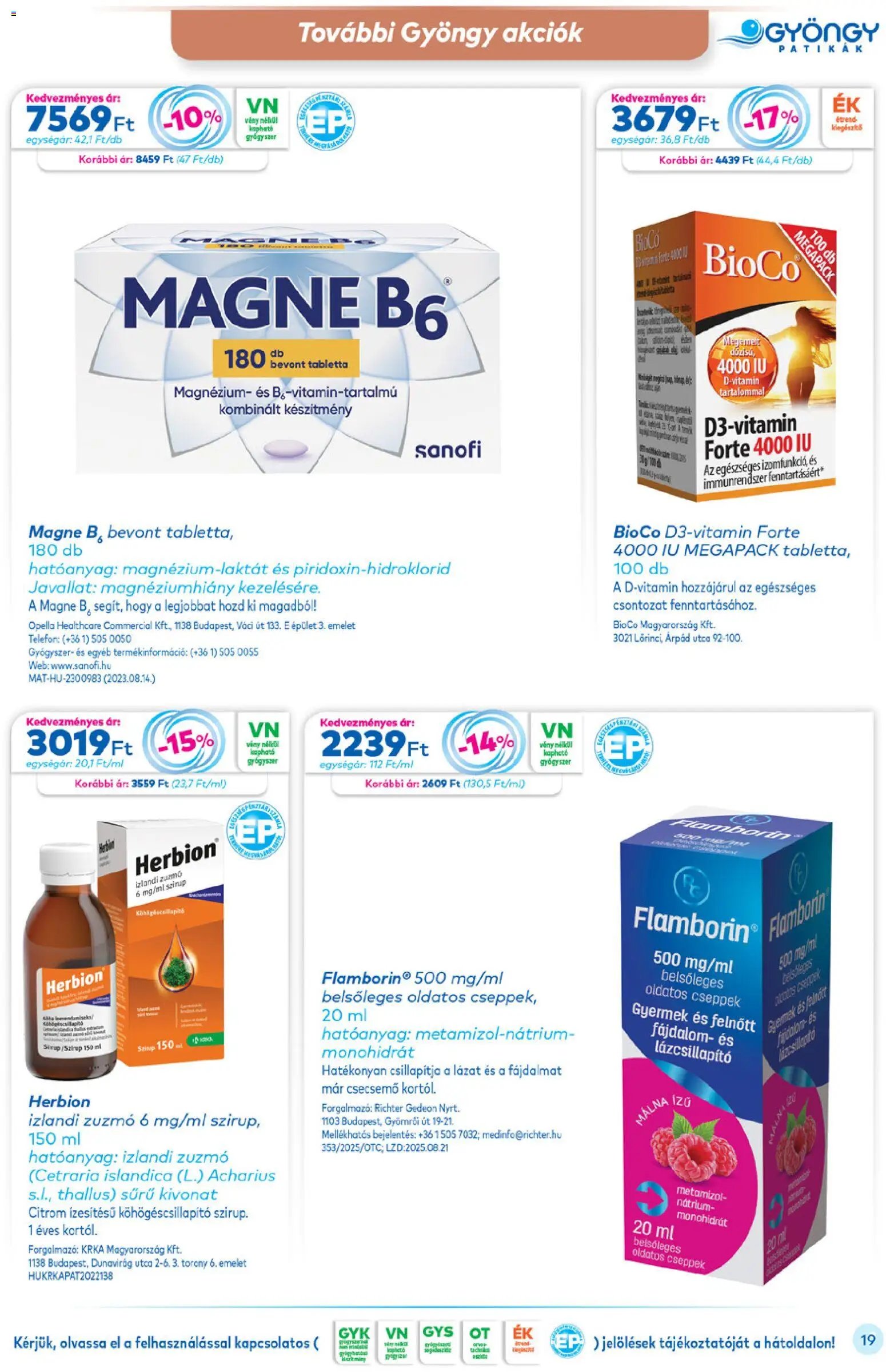 Gyöngy Patikák újság 2025.11.01. Akciós újság Gyöngy Patikák (2025-11-01 - 2025-11-30)