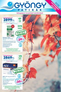 Gyöngy Patikák újság 2025.11.01. Akciós újság Gyöngy Patikák (2025-11-01 - 2025-11-30)