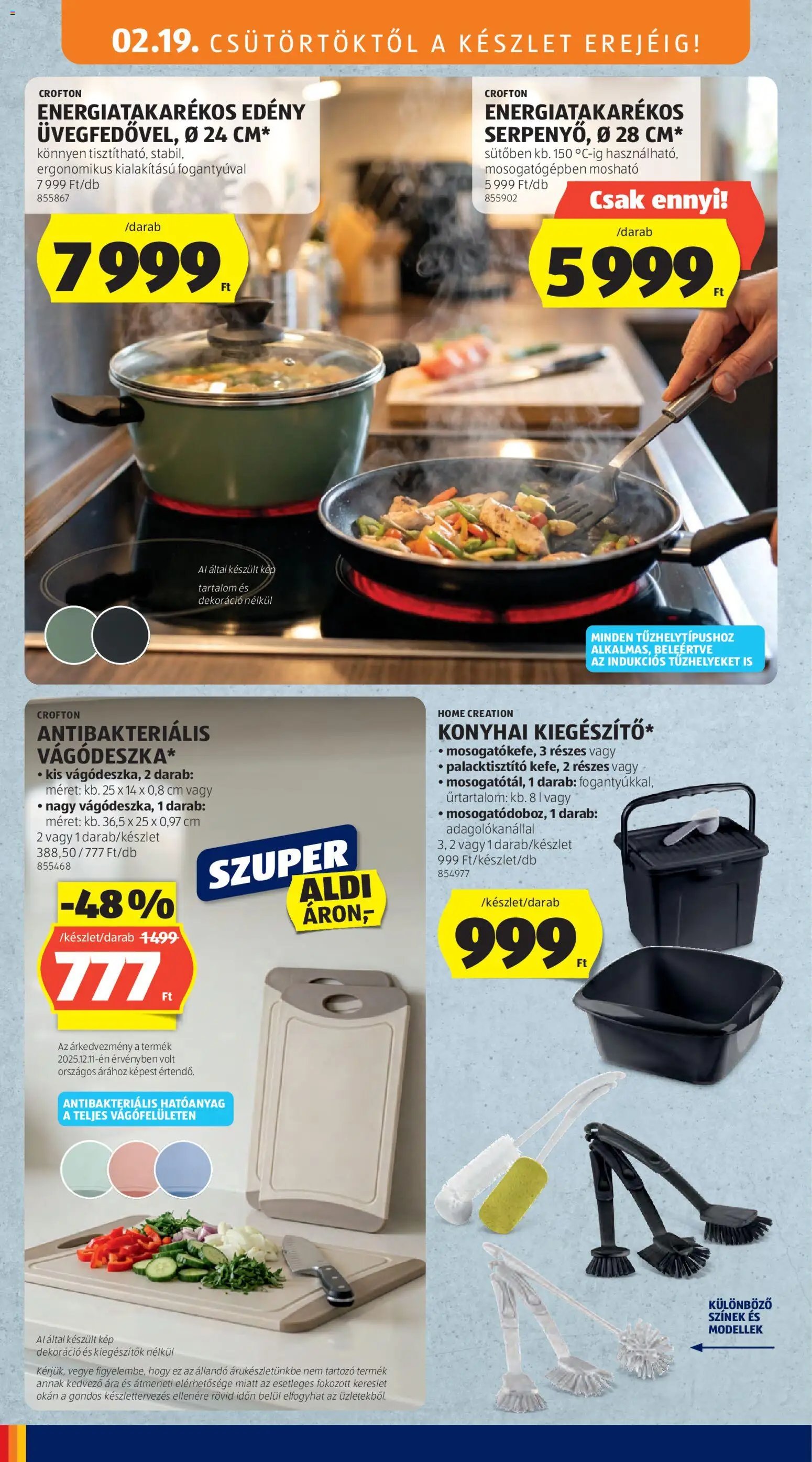 Aldi újság 2026.02.19. Középső sor termékei (2026-02-19 - 2026-02-25)