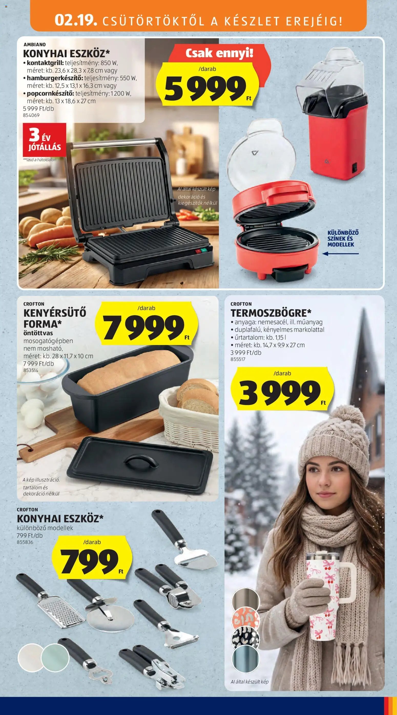 Aldi újság 2026.02.19. Középső sor termékei (2026-02-19 - 2026-02-25)