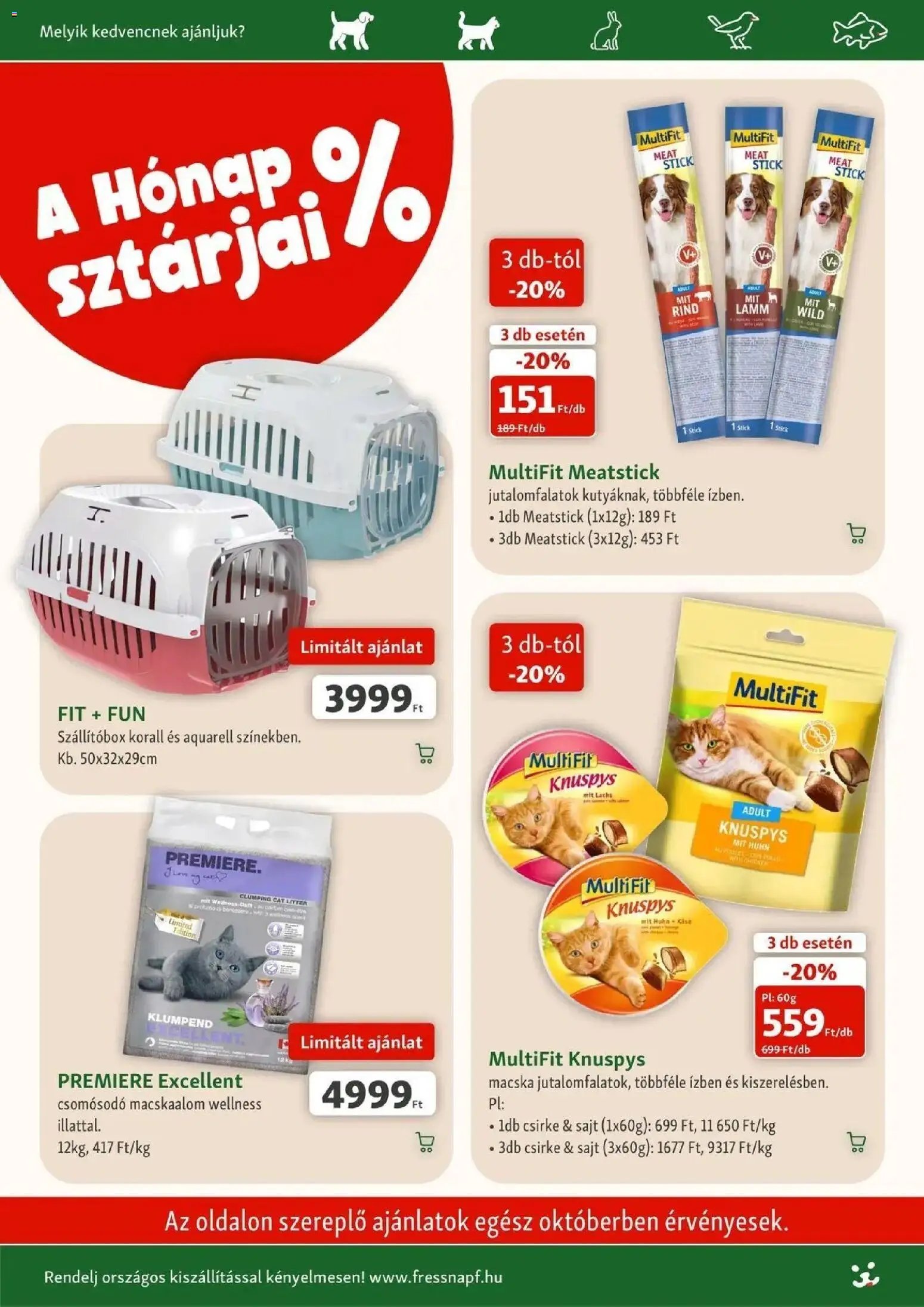 Fressnapf aktuális akciós újság 2026.10.08. - lapozható formában szórólap ✳️