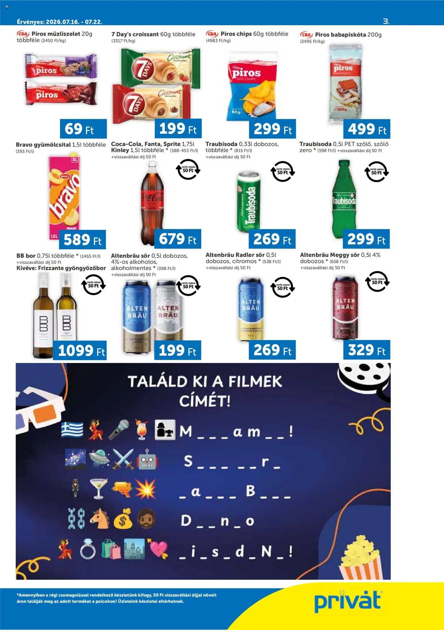 PRIVÁT újság 2026.07.16. PRIVÁT Déli vármegyék
