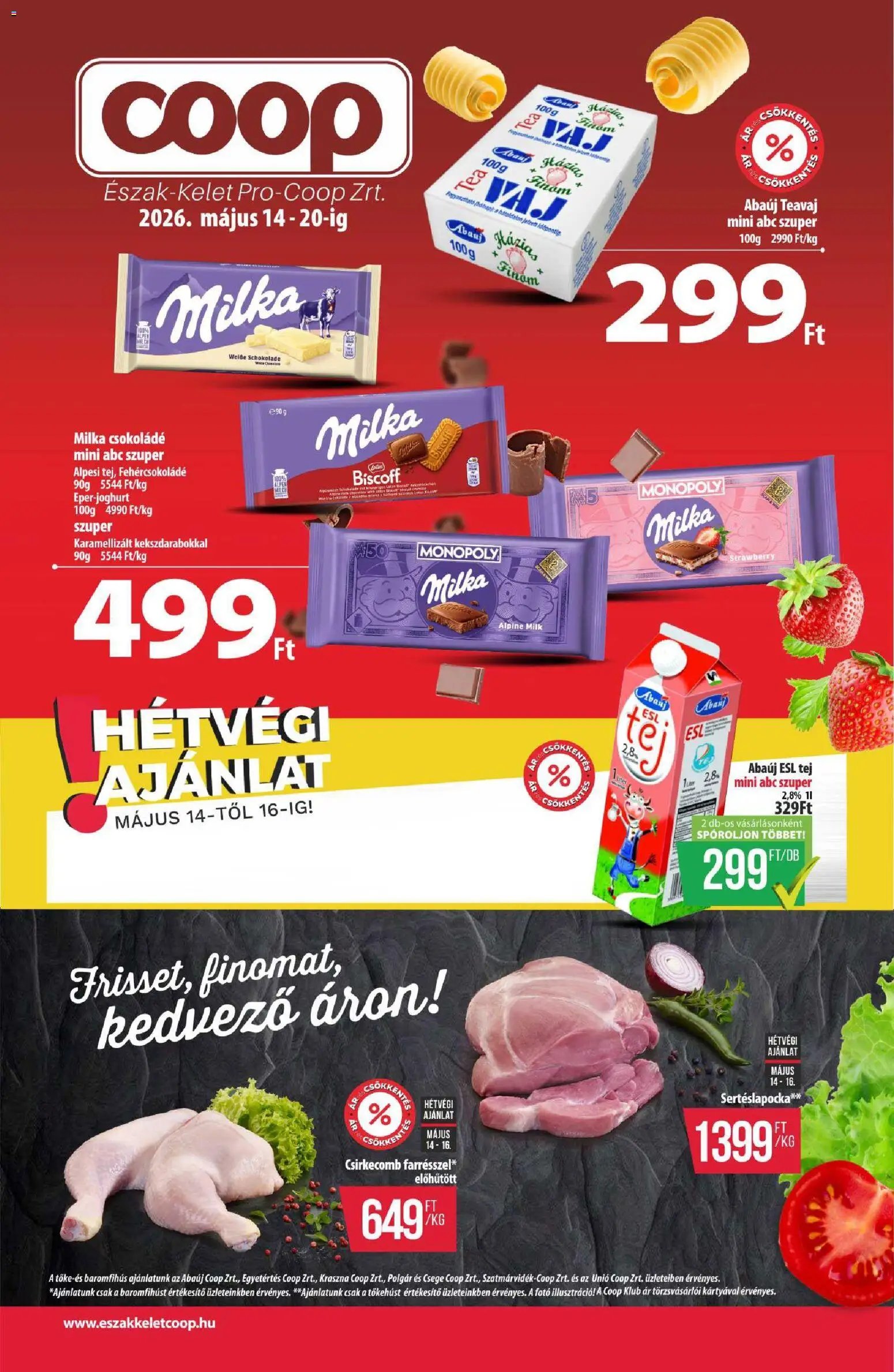 COOP újság 2026.05.14. COOP - Újság Észak Kelet Pro-Coop Zrt (2026-05-14 - 2026-05-20)