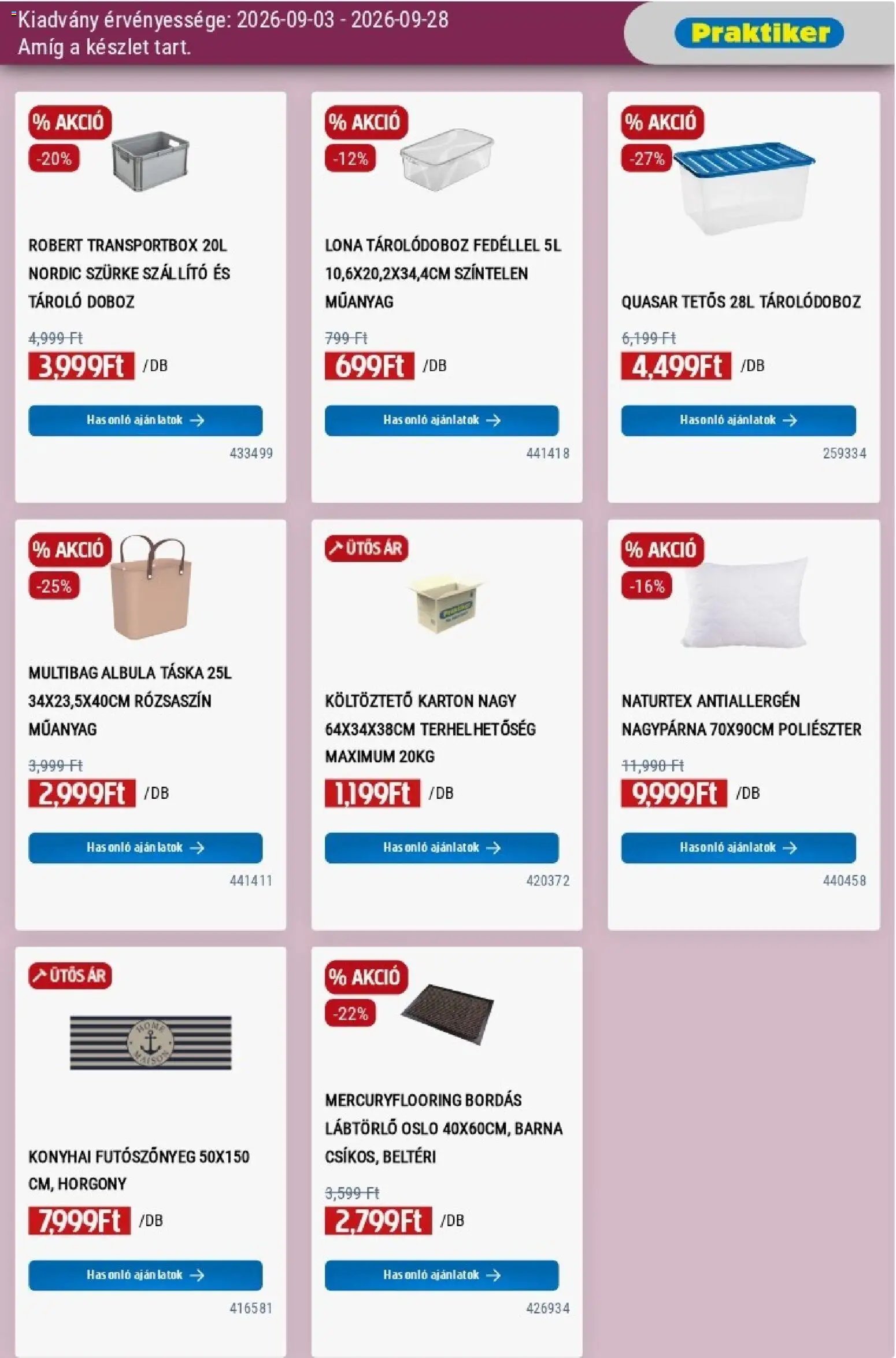Praktiker újság 2026.09.03. Praktiker akciós újság