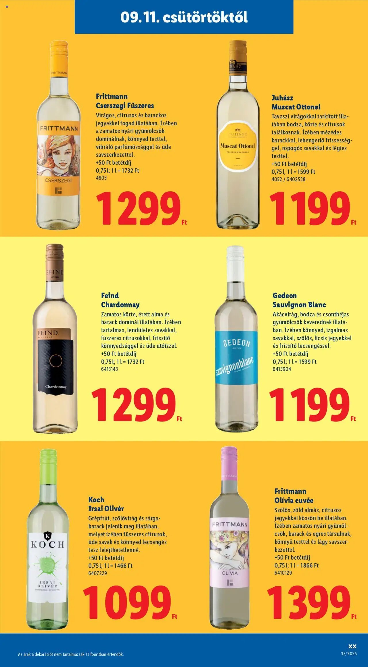 Lidl újság 2025.09.11. Magyar borkatalógus (2025-09-11)