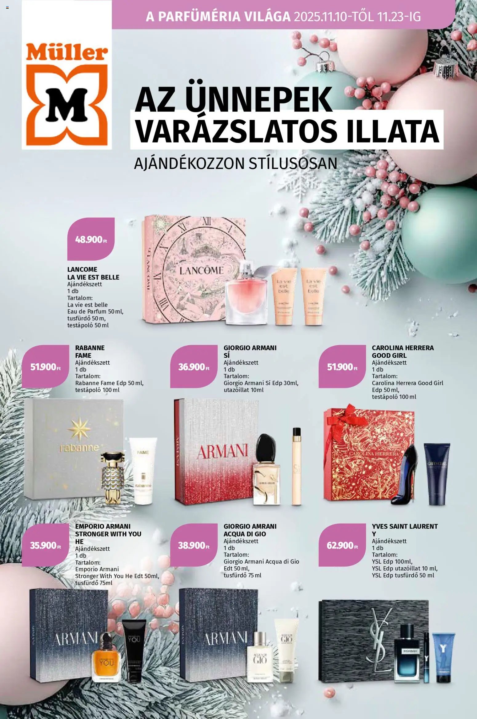 Müller újság 2025.11.10. A parfüméria világa (2025-11-10 - 2025-11-23)