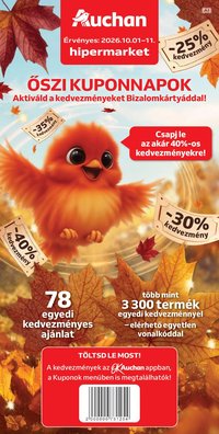 Auchan újság 2026.10.01. Auchan Őszi kuponnapok