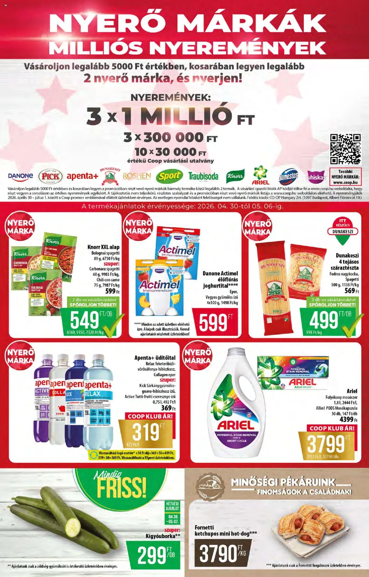 COOP újság 2026.04.30. COOP - Újság Észak Kelet Pro-Coop Zrt (2026-04-30 - 2026-05-06)