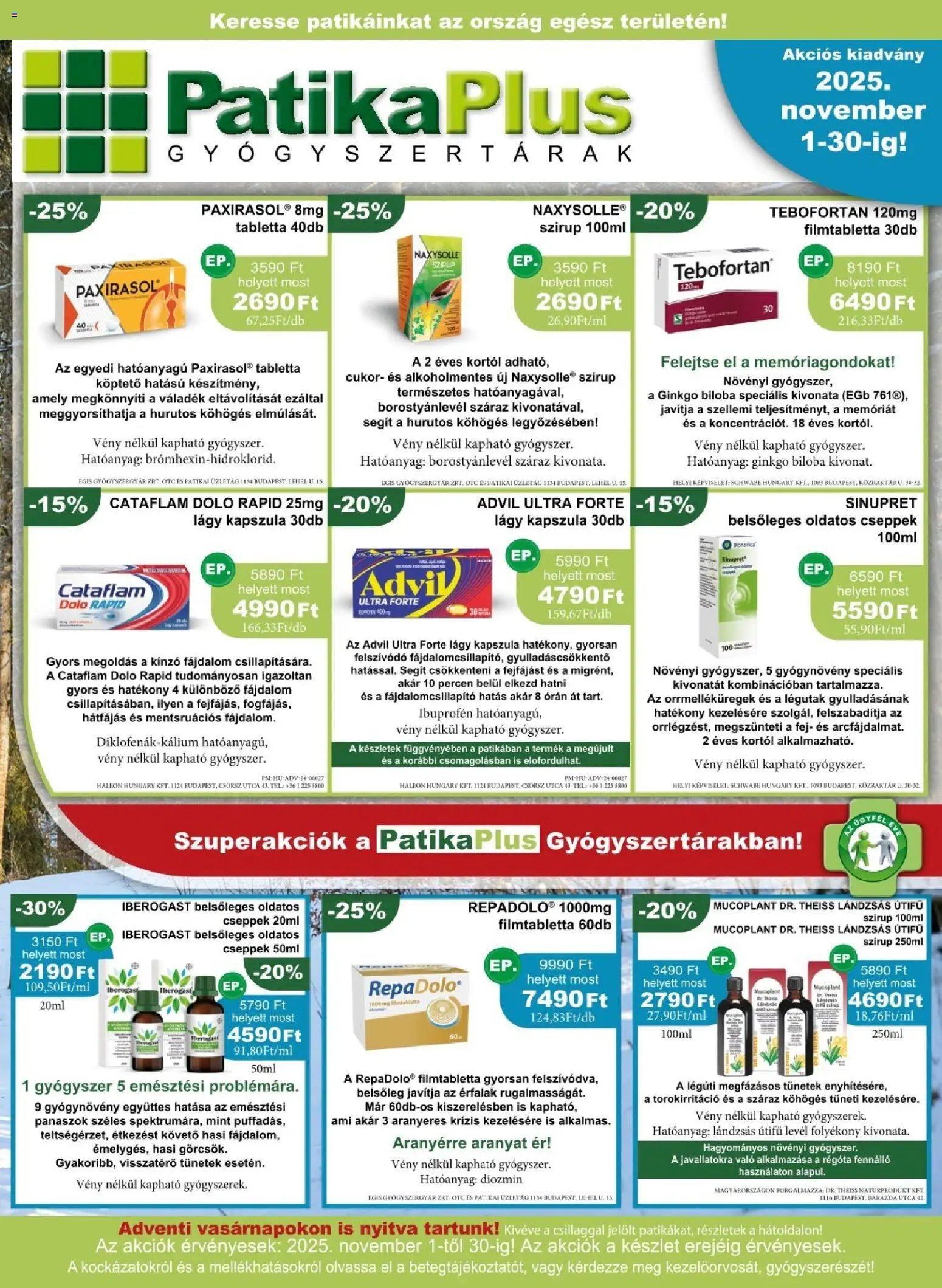PatikaPlus újság 2025.11.01. Akciós újság PatikaPlus (2025-11-01 - 2025-11-30)