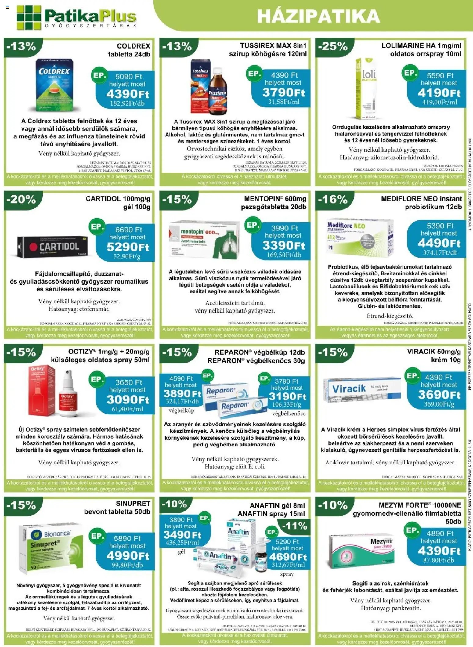PatikaPlus újság 2025.11.01. Akciós újság PatikaPlus (2025-11-01 - 2025-11-30)