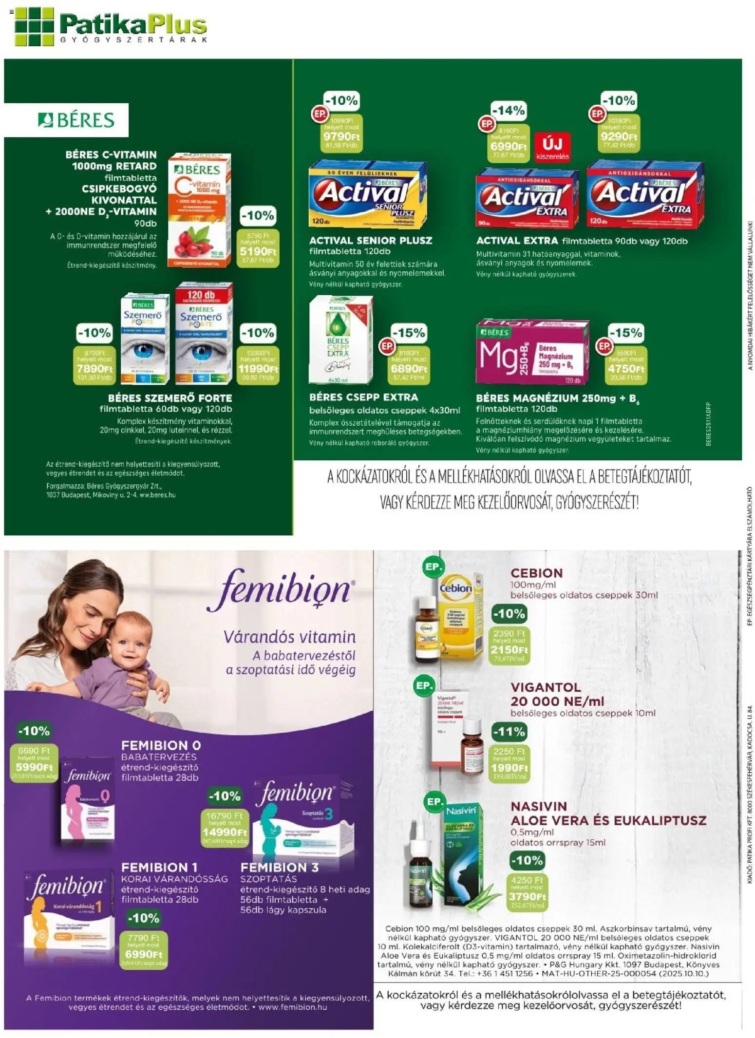 PatikaPlus újság 2025.11.01. Akciós újság PatikaPlus (2025-11-01 - 2025-11-30)