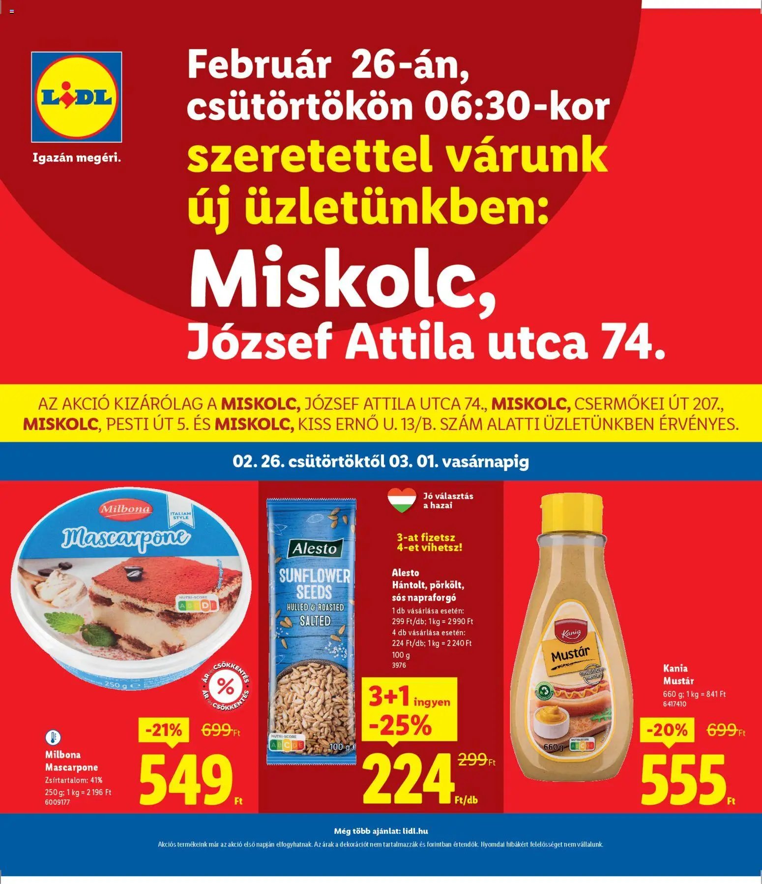 Lidl újság 2026.02.26. Miskolc (2026-02-26 - 2026-03-01)