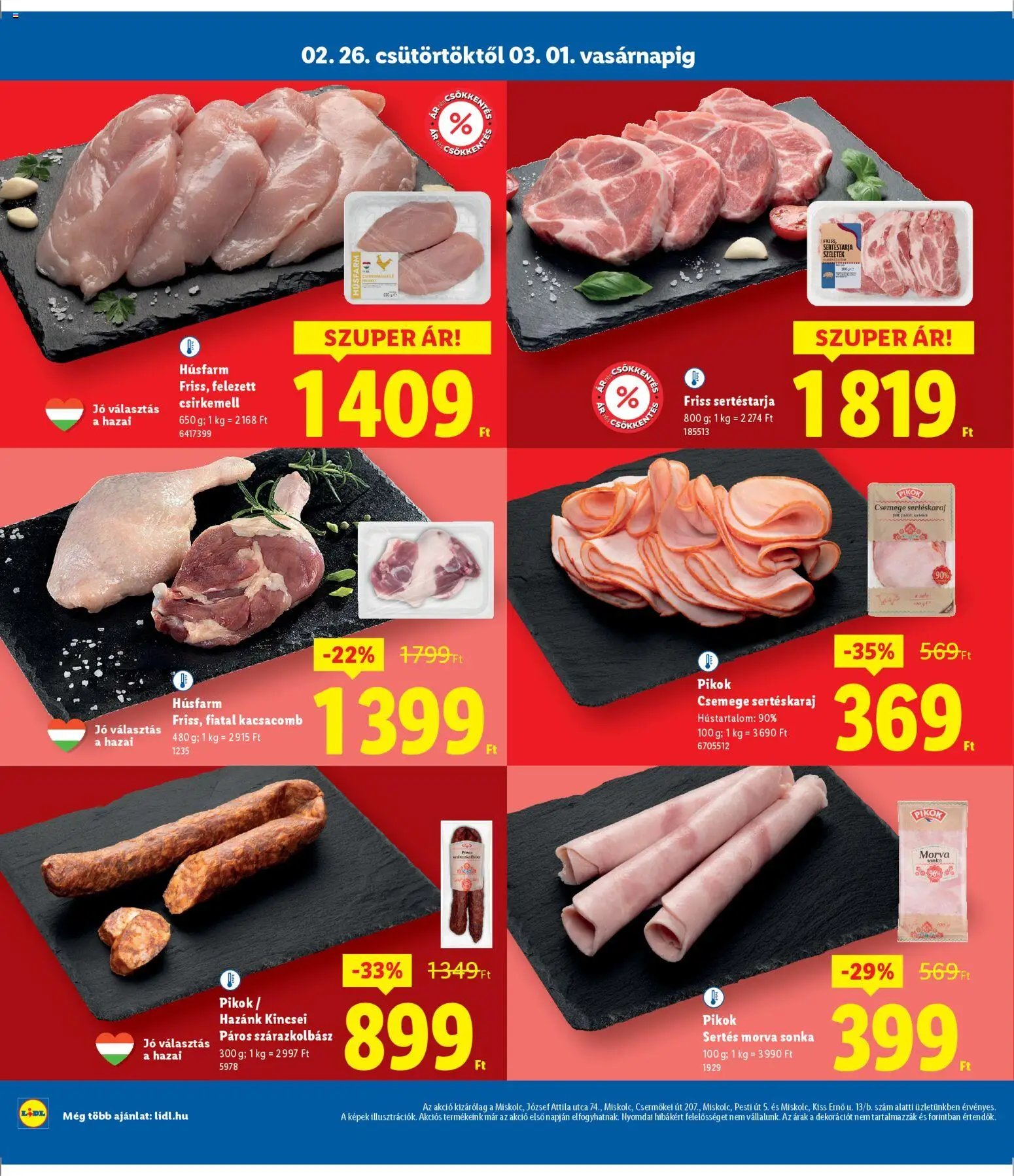 Lidl újság 2026.02.26. Miskolc (2026-02-26 - 2026-03-01)