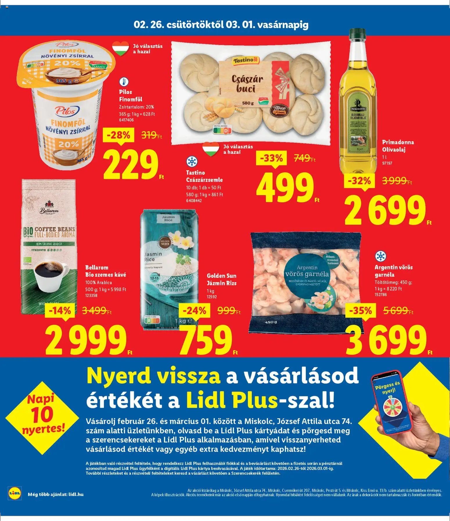 Lidl újság 2026.02.26. Miskolc (2026-02-26 - 2026-03-01)