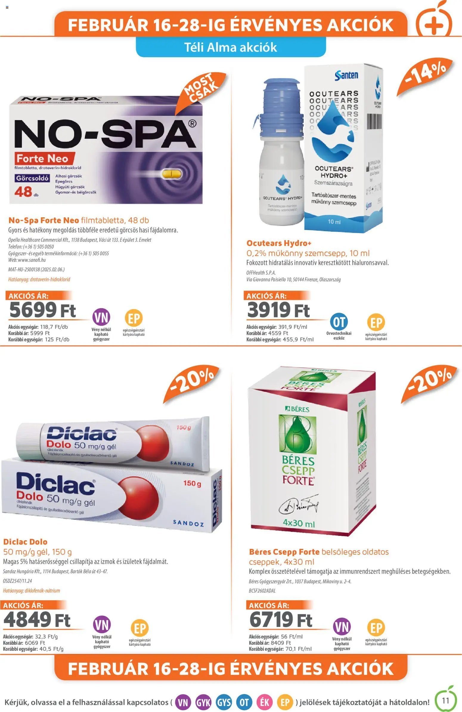 Alma Gyógyszertárak újság 2026.02.01. Akciós újság Alma Gyógyszertárak (2026-02-01 - 2026-02-28)