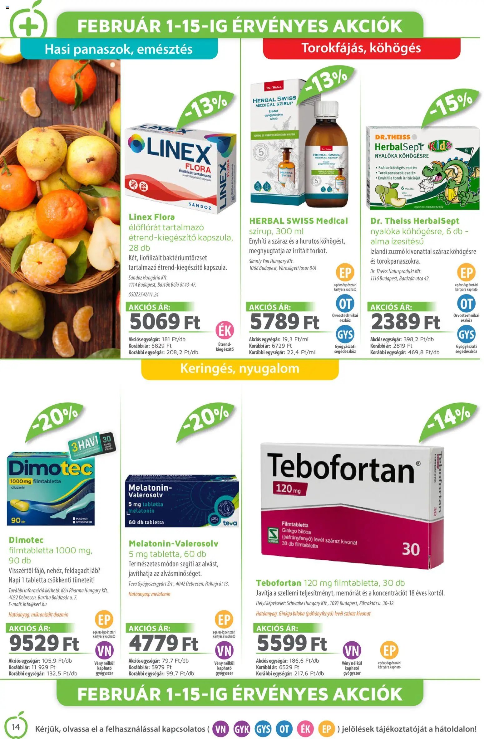 Alma Gyógyszertárak újság 2026.02.01. Akciós újság Alma Gyógyszertárak (2026-02-01 - 2026-02-28)