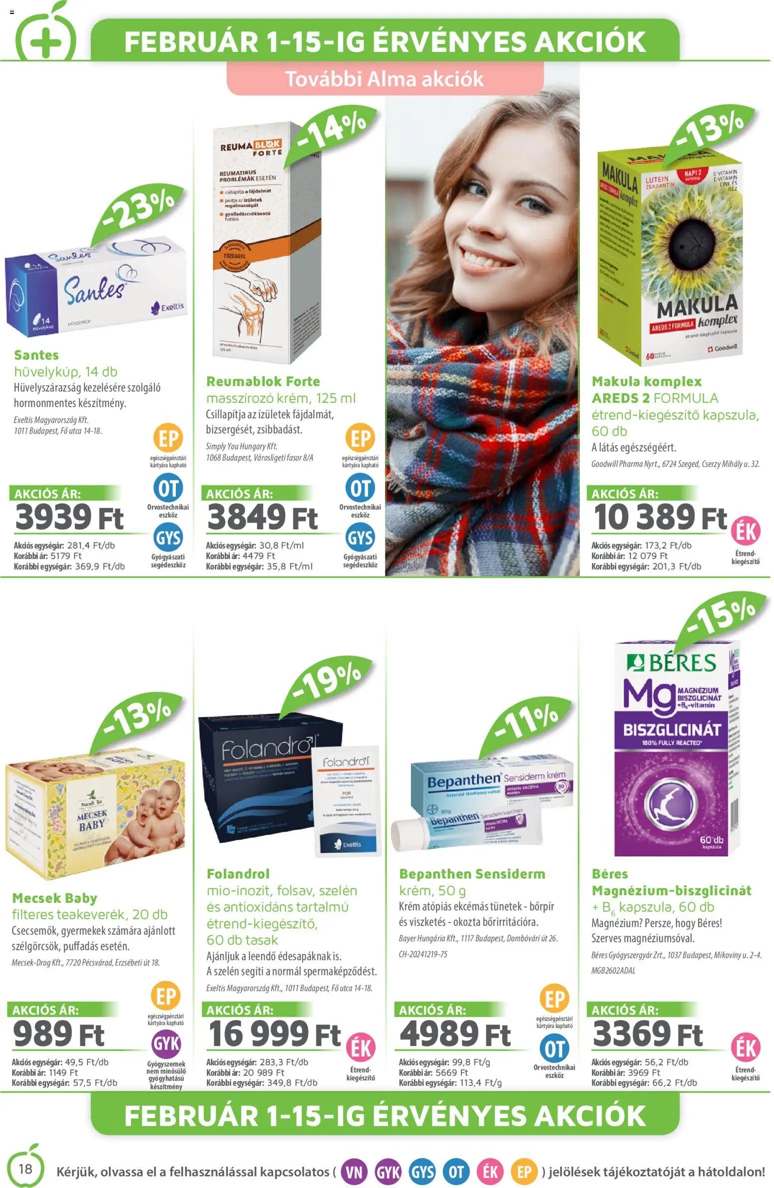Alma Gyógyszertárak újság 2026.02.01. Akciós újság Alma Gyógyszertárak (2026-02-01 - 2026-02-28)