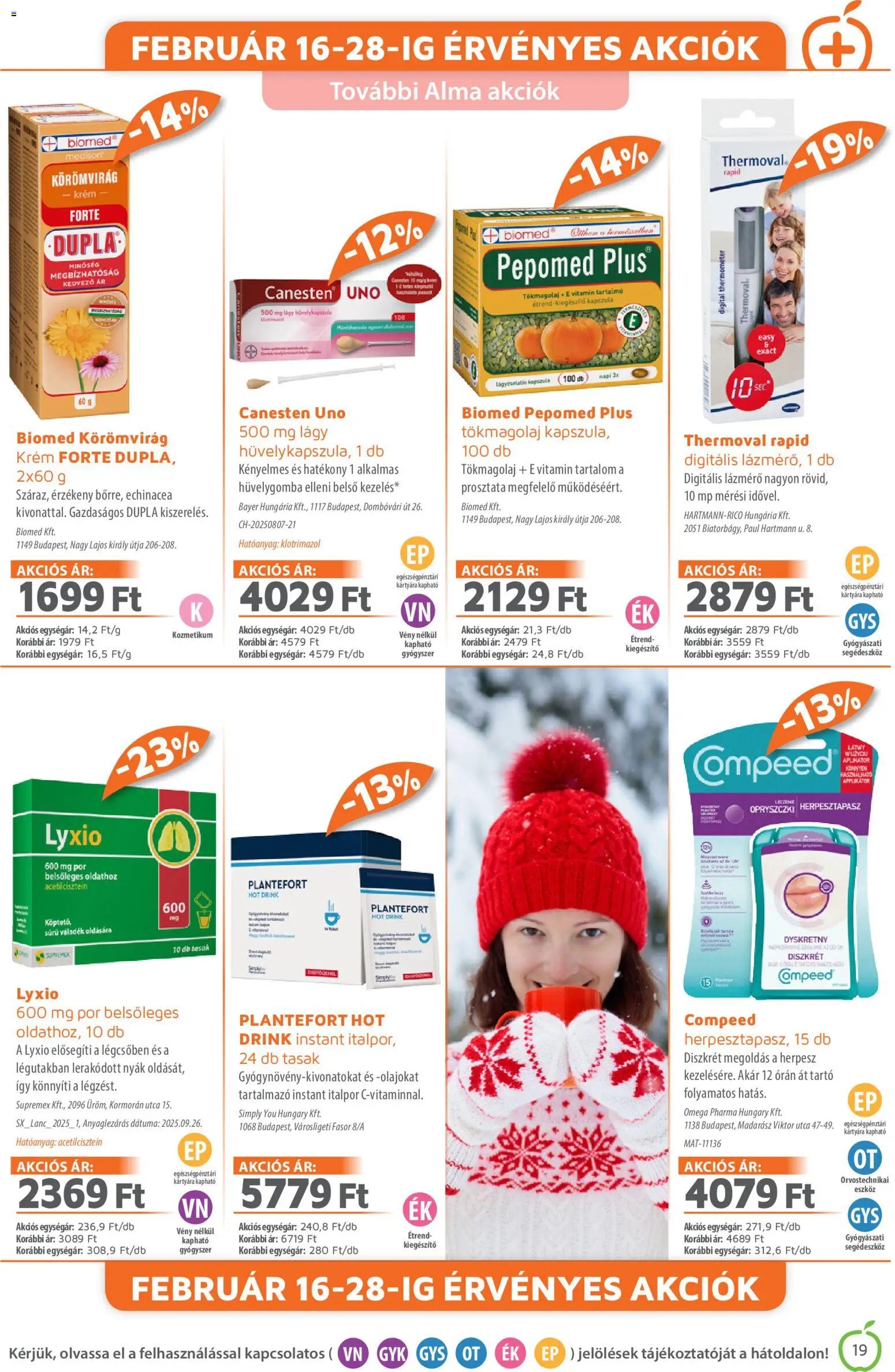 Alma Gyógyszertárak újság 2026.02.01. Akciós újság Alma Gyógyszertárak (2026-02-01 - 2026-02-28)