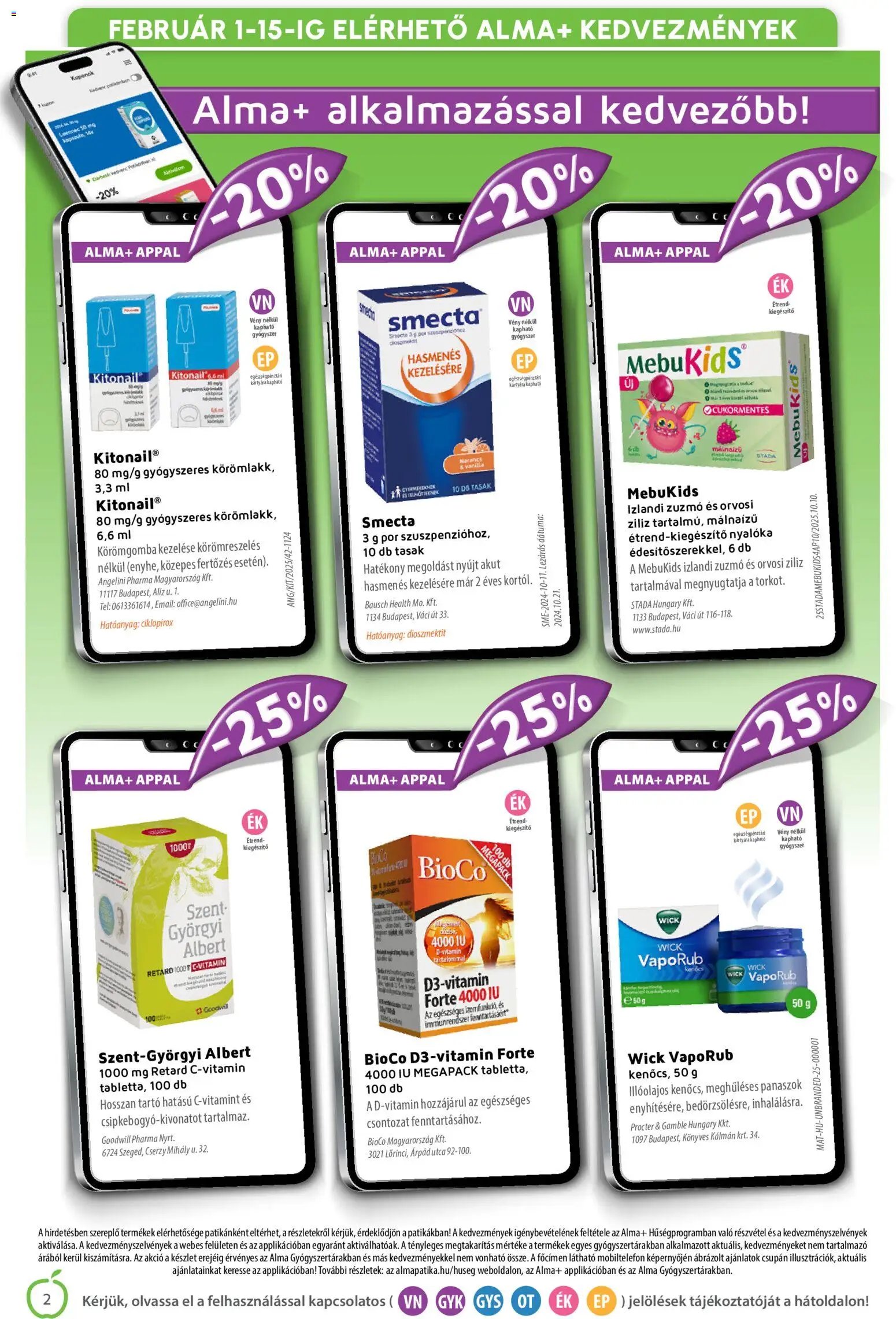 Alma Gyógyszertárak újság 2026.02.01. Akciós újság Alma Gyógyszertárak (2026-02-01 - 2026-02-28)